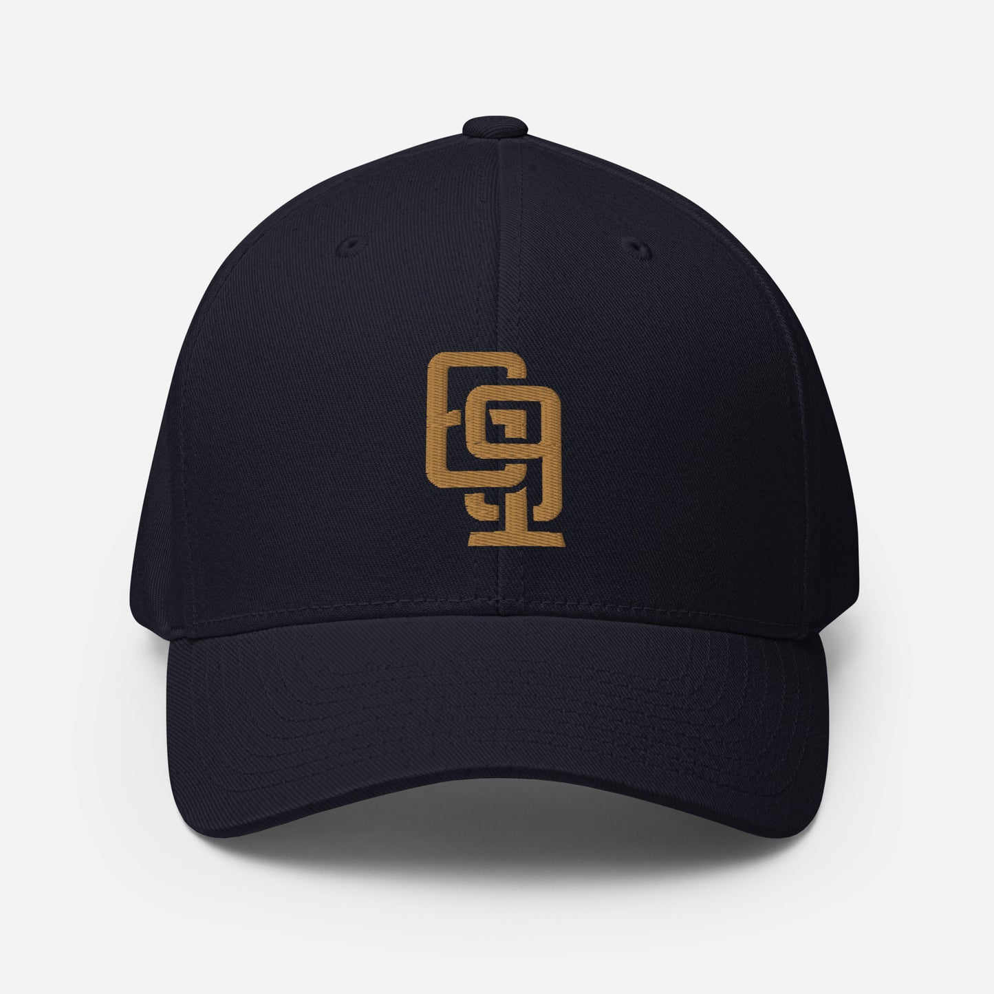 "619" Structured Twill Cap | E Luna Brand ESSENTIAL | 2 Old Gold Thread Logos