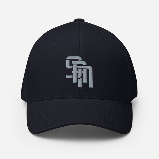 "SAN" Structured Twill Cap | E Luna Brand PREMIUM | 4 Grey Thread Logos | 3D Puff Edition