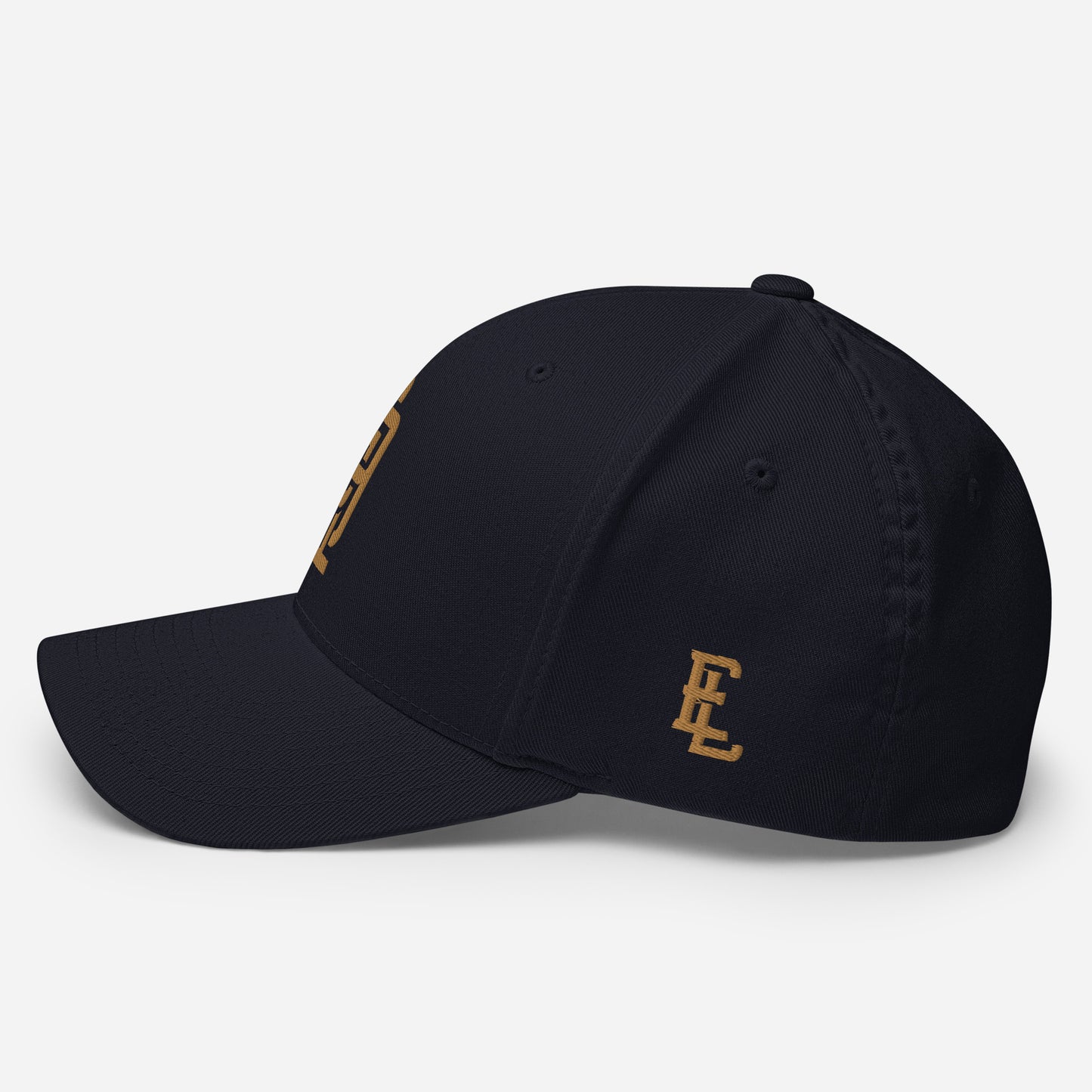 "619" Structured Twill Cap | E Luna Brand ESSENTIAL | 2 Old Gold Thread Logos