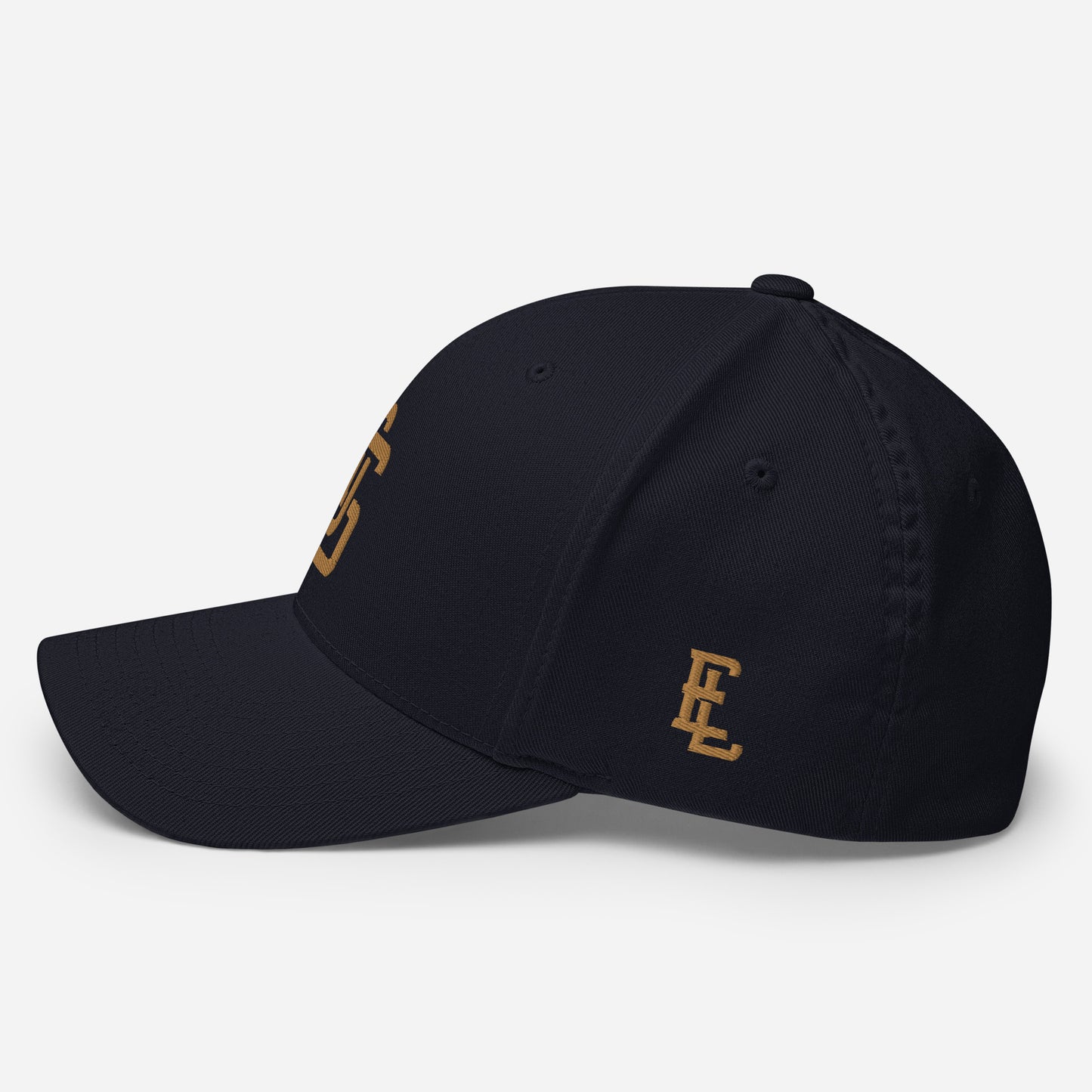 "LOS" Structured Twill Cap | E Luna Brand ESSENTIAL | 2 Old Gold Thread Logos