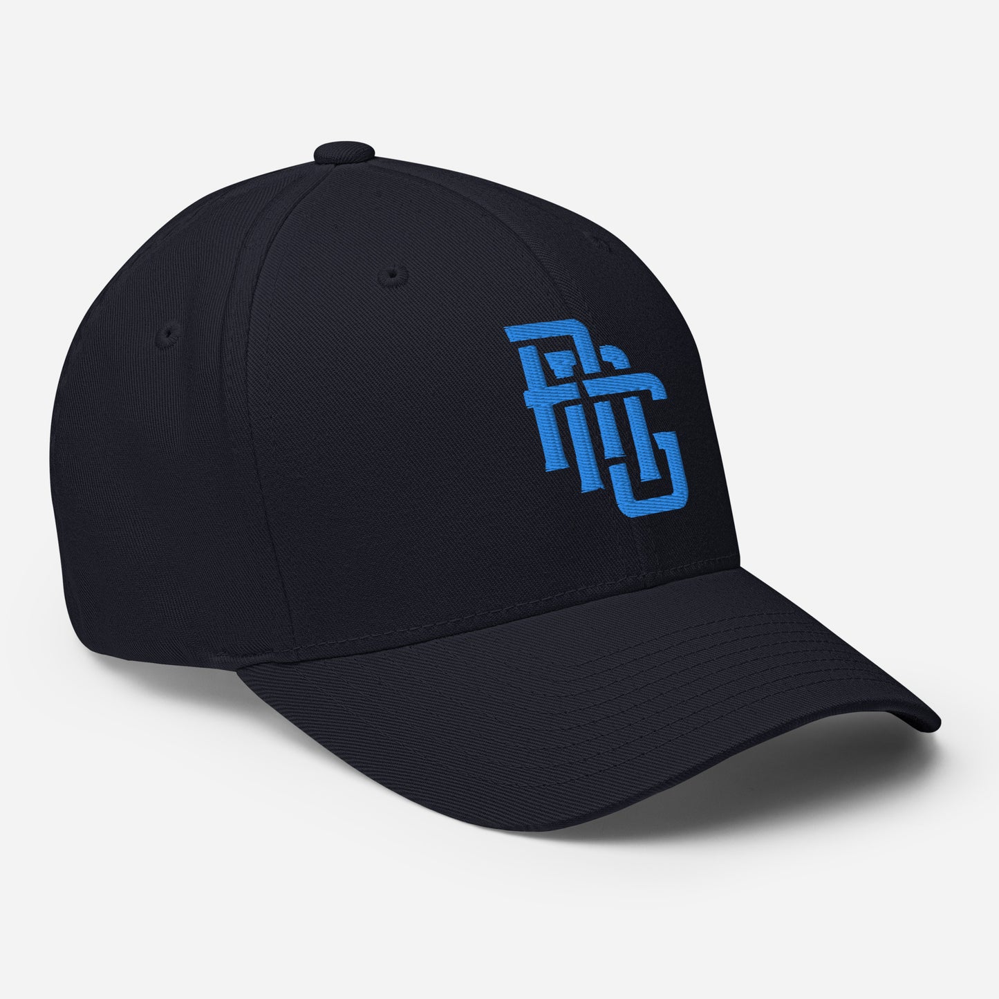 "ANG" Structured Twill Cap | E Luna Brand ESSENTIAL | 2 Aqua/Teal Thread Logos