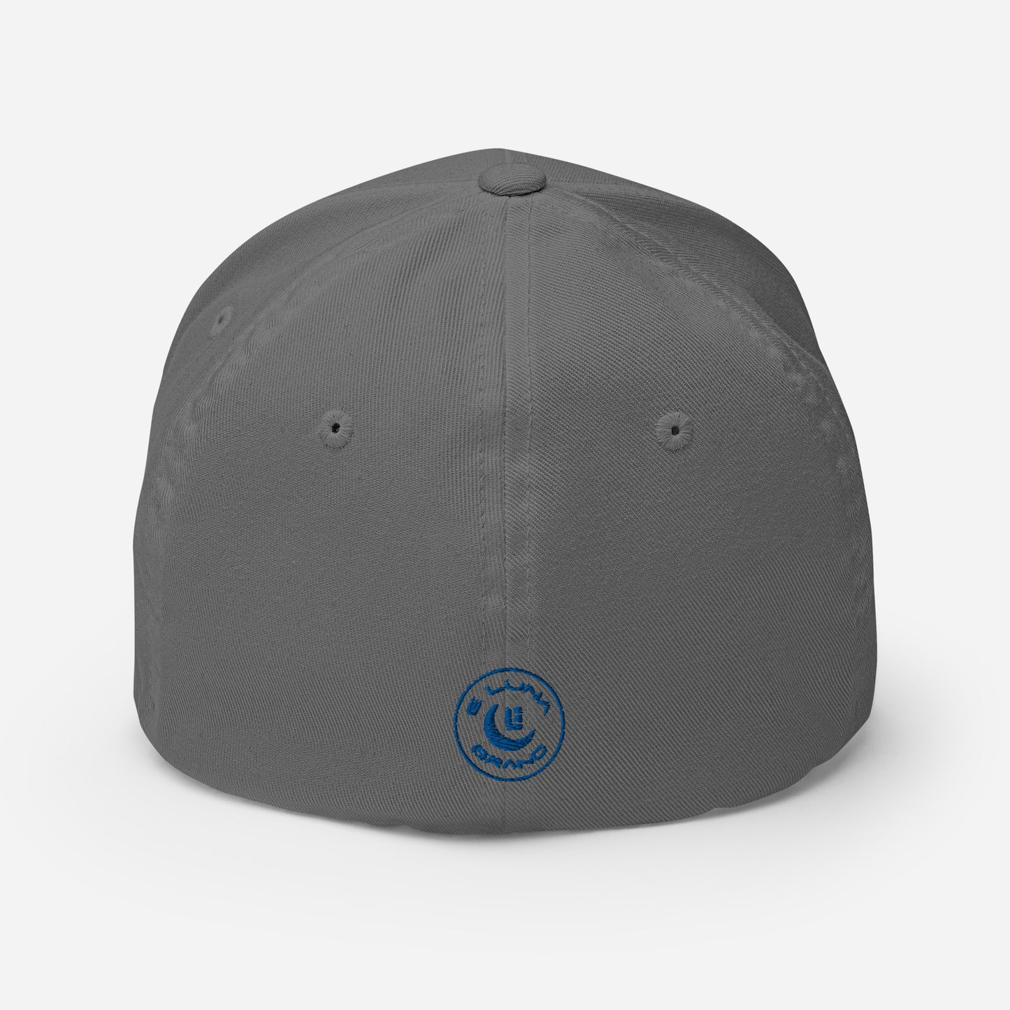 "213" Structured Twill Cap | Flexfit 6277 | E Luna SELECT Tricrest 3 Royal Thread Front, Left Side & Back Logos