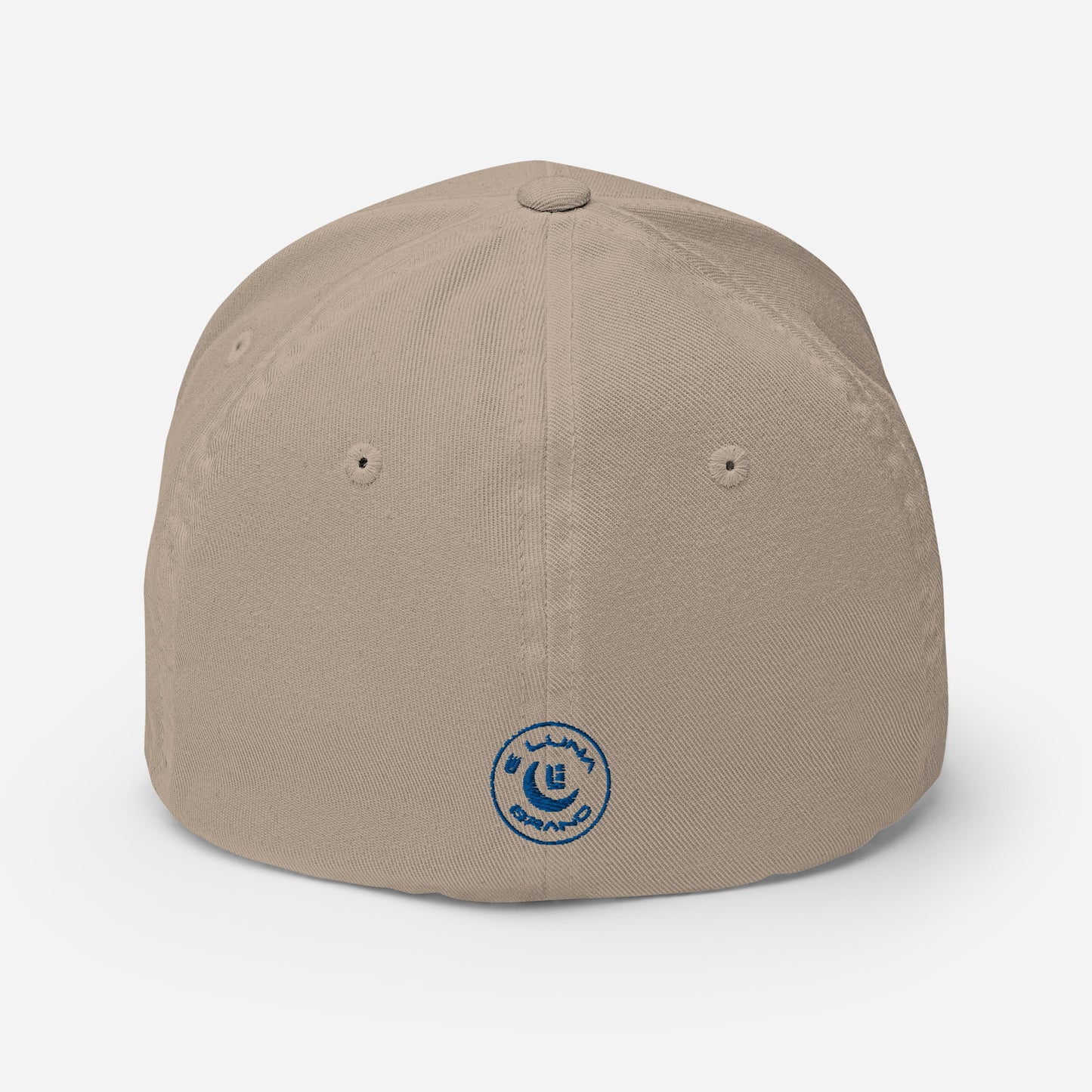 "213" Structured Twill Cap | Flexfit 6277 | E Luna SELECT Tricrest 3 Royal Thread Front, Left Side & Back Logos