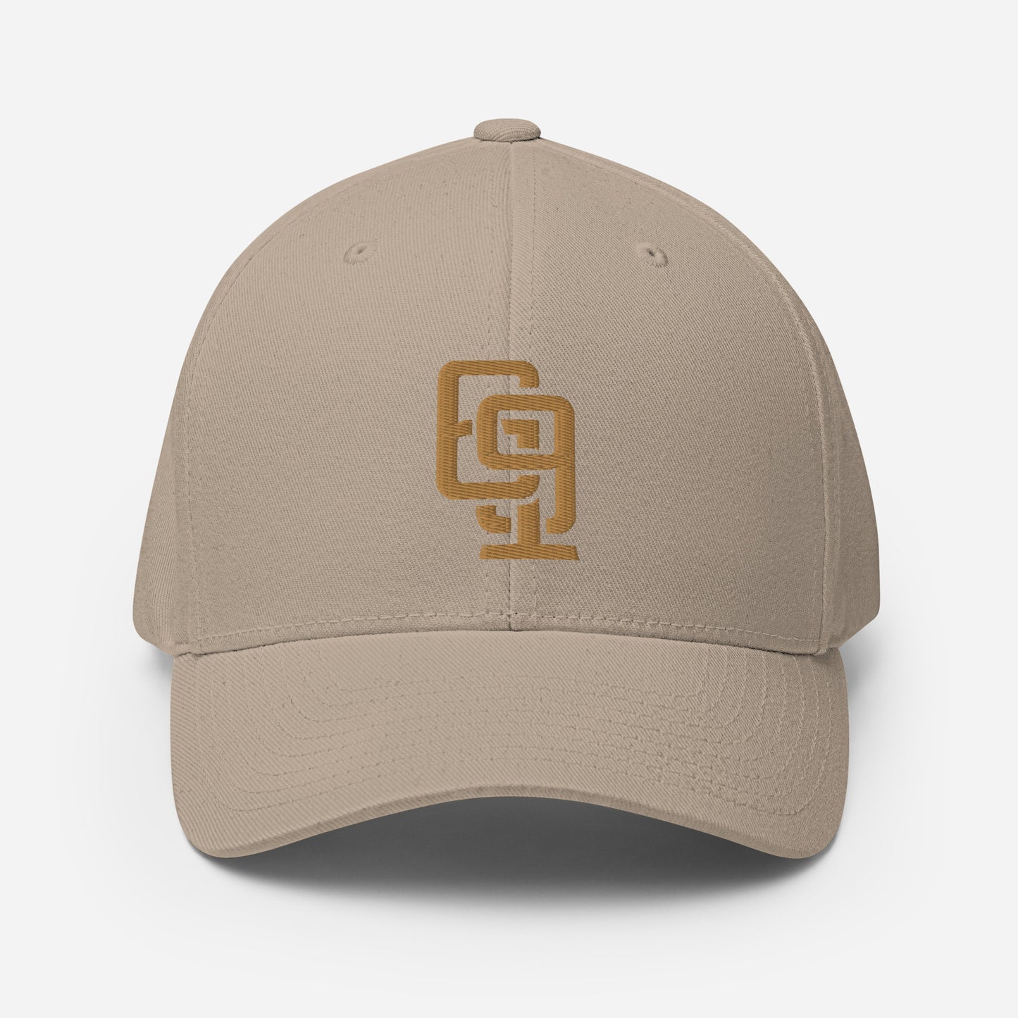 "619" Structured Twill Cap | E Luna Brand ESSENTIAL | 2 Old Gold Thread Logos