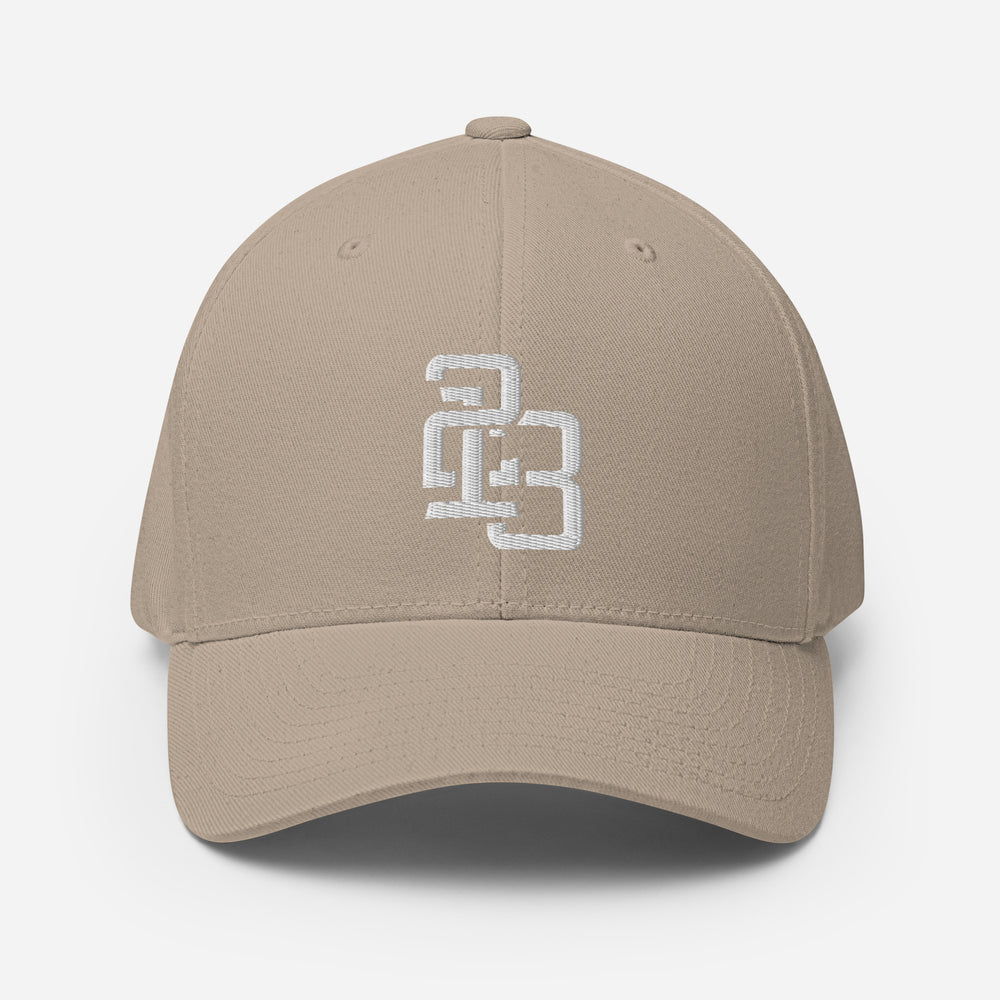 Boné Sarjado Estruturado "213" | Flexfit 6277 | Logotipos Frontais e Laterais Esquerdo E Luna ESSENTIAL Duocrest 2 com Linha Branca