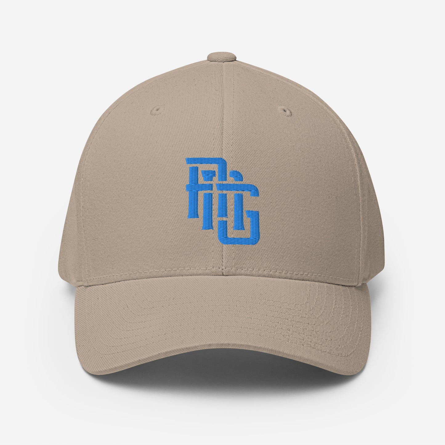 "ANG" Structured Twill Cap | E Luna Brand ESSENTIAL | 2 Aqua/Teal Thread Logos
