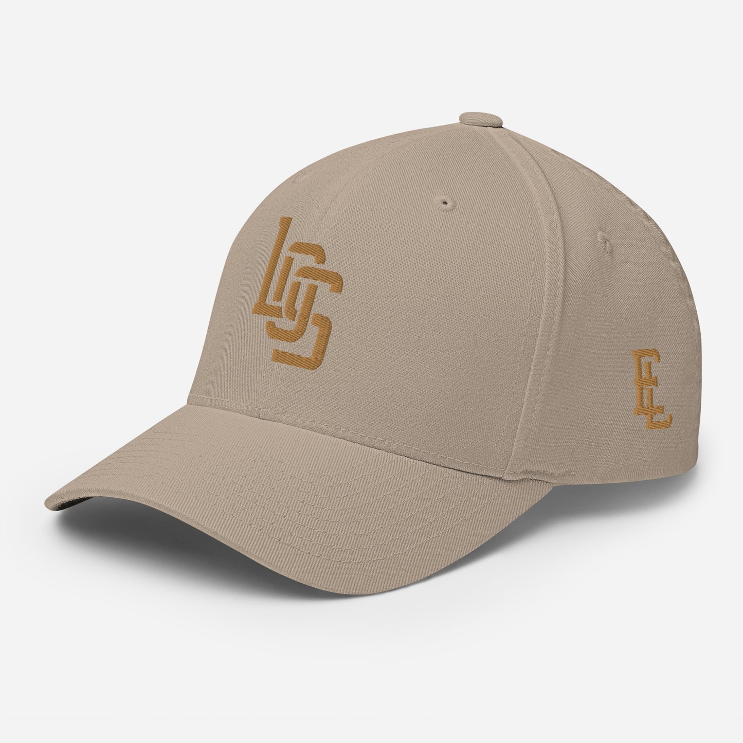 "LOS" Structured Twill Cap | E Luna Brand ESSENTIAL | 2 Old Gold Thread Logos