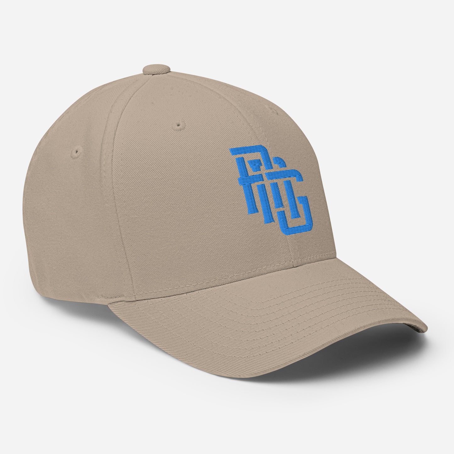 "ANG" Structured Twill Cap | E Luna Brand ESSENTIAL | 2 Aqua/Teal Thread Logos