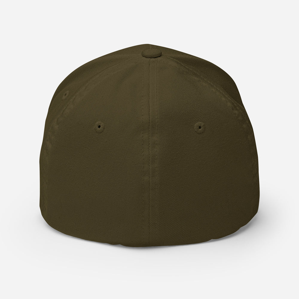 Boné DGO sarjado estruturado | E Luna Brand ESSENTIAL | 2 logotipos bordados em preto | Edição 3D Puff