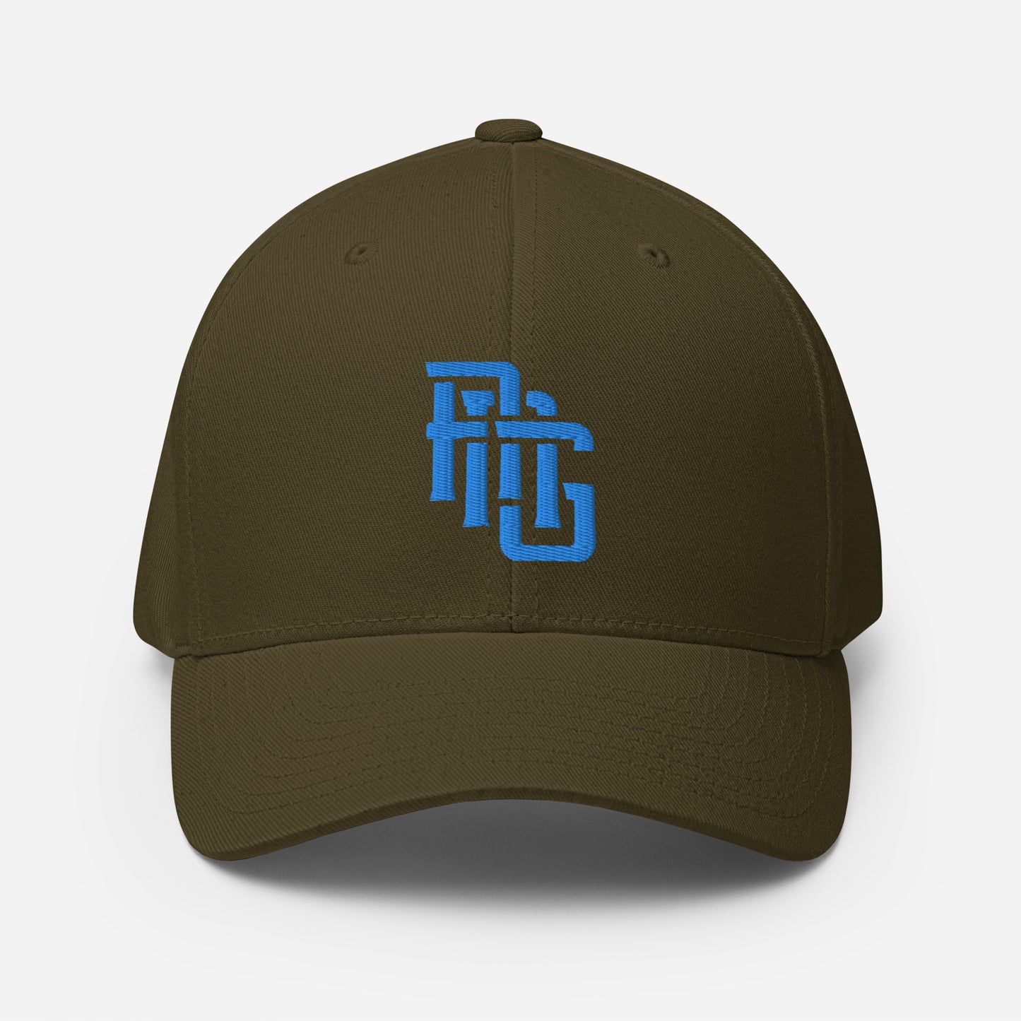 "ANG" Structured Twill Cap | E Luna Brand ESSENTIAL | 2 Aqua/Teal Thread Logos