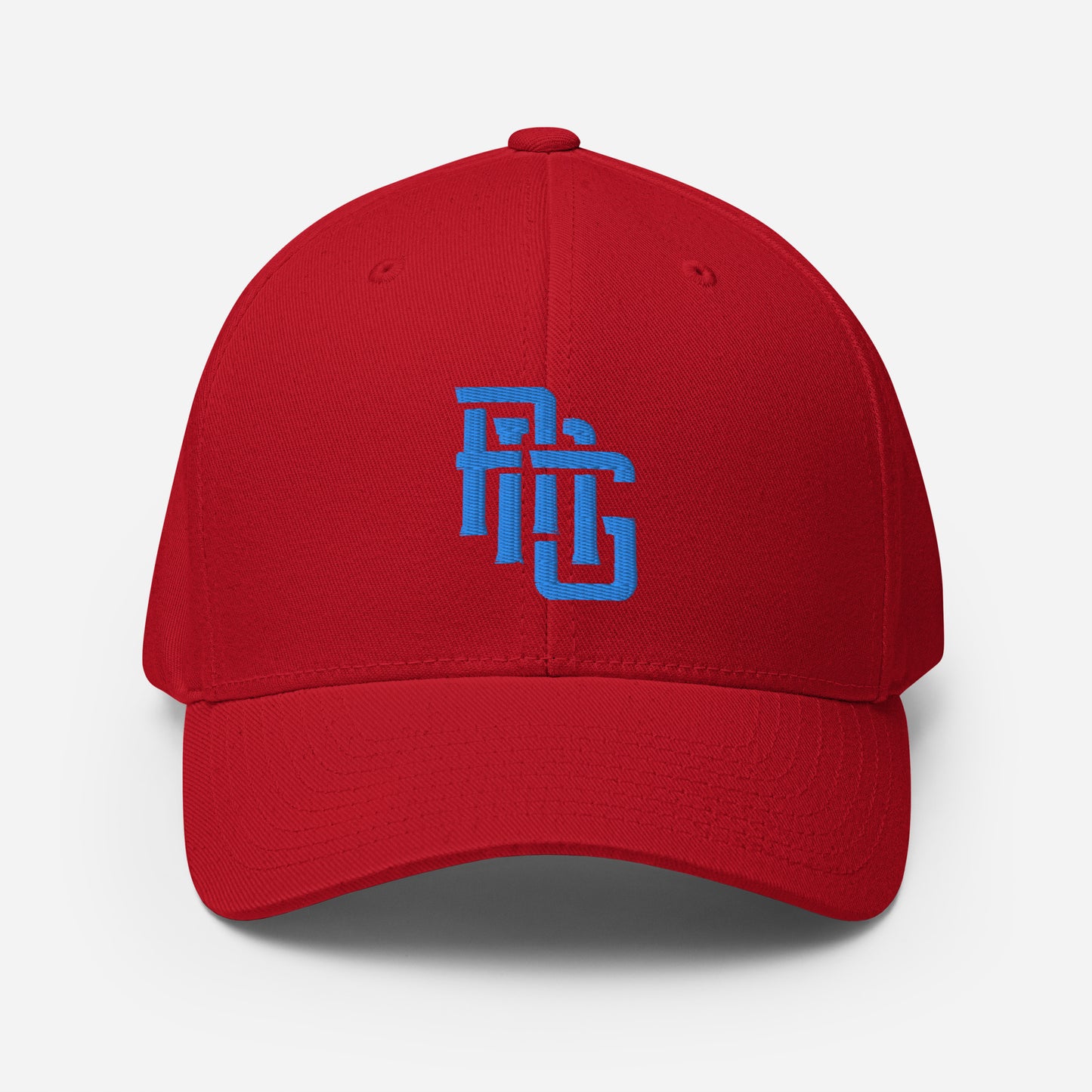 "ANG" Structured Twill Cap | E Luna Brand ESSENTIAL | 2 Aqua/Teal Thread Logos