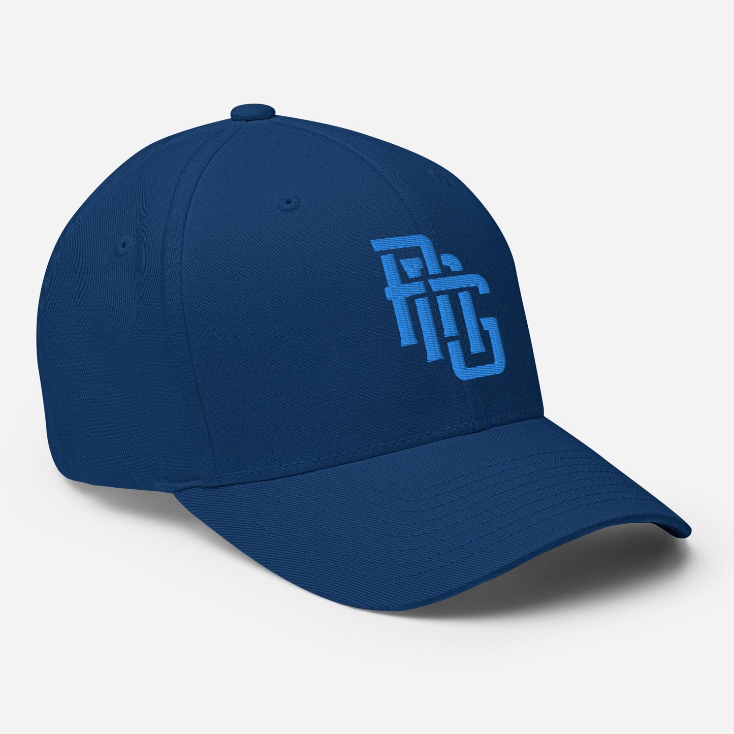 "ANG" Structured Twill Cap | E Luna Brand ESSENTIAL | 2 Aqua/Teal Thread Logos