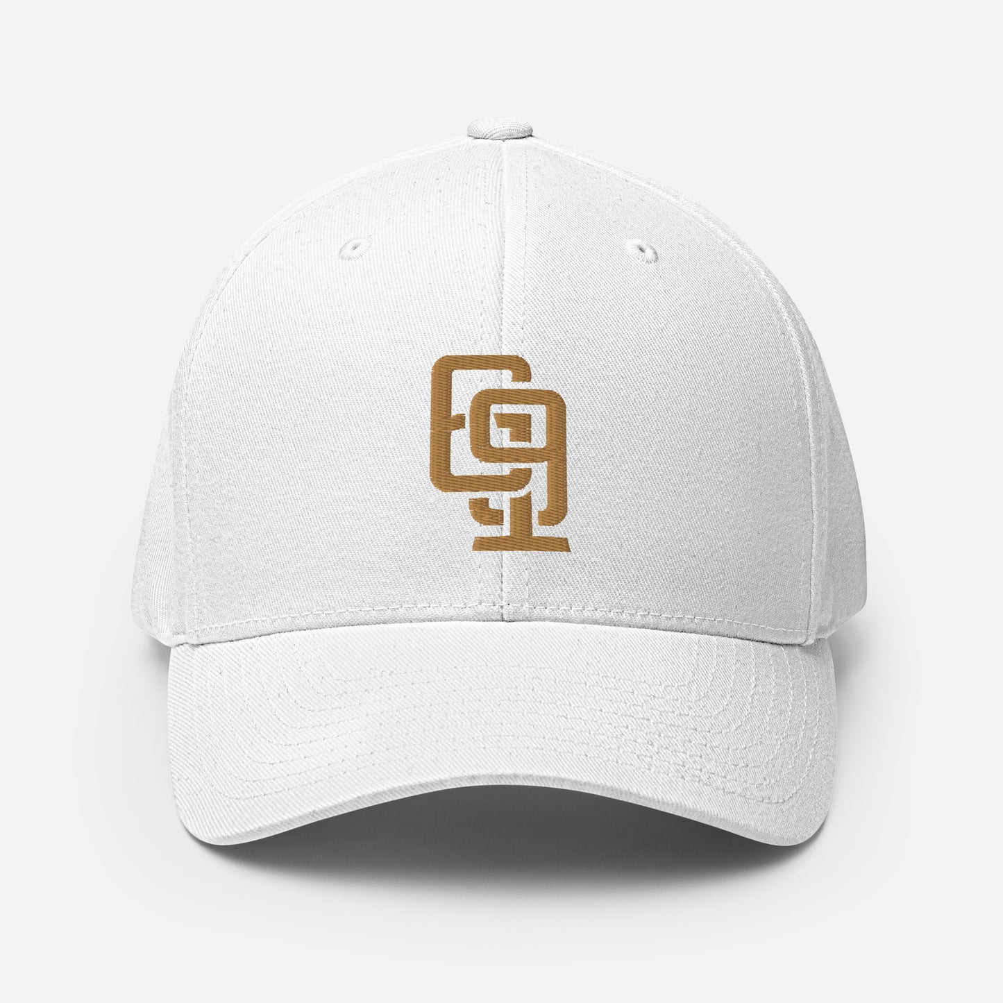"619" Structured Twill Cap | E Luna Brand ESSENTIAL | 2 Old Gold Thread Logos