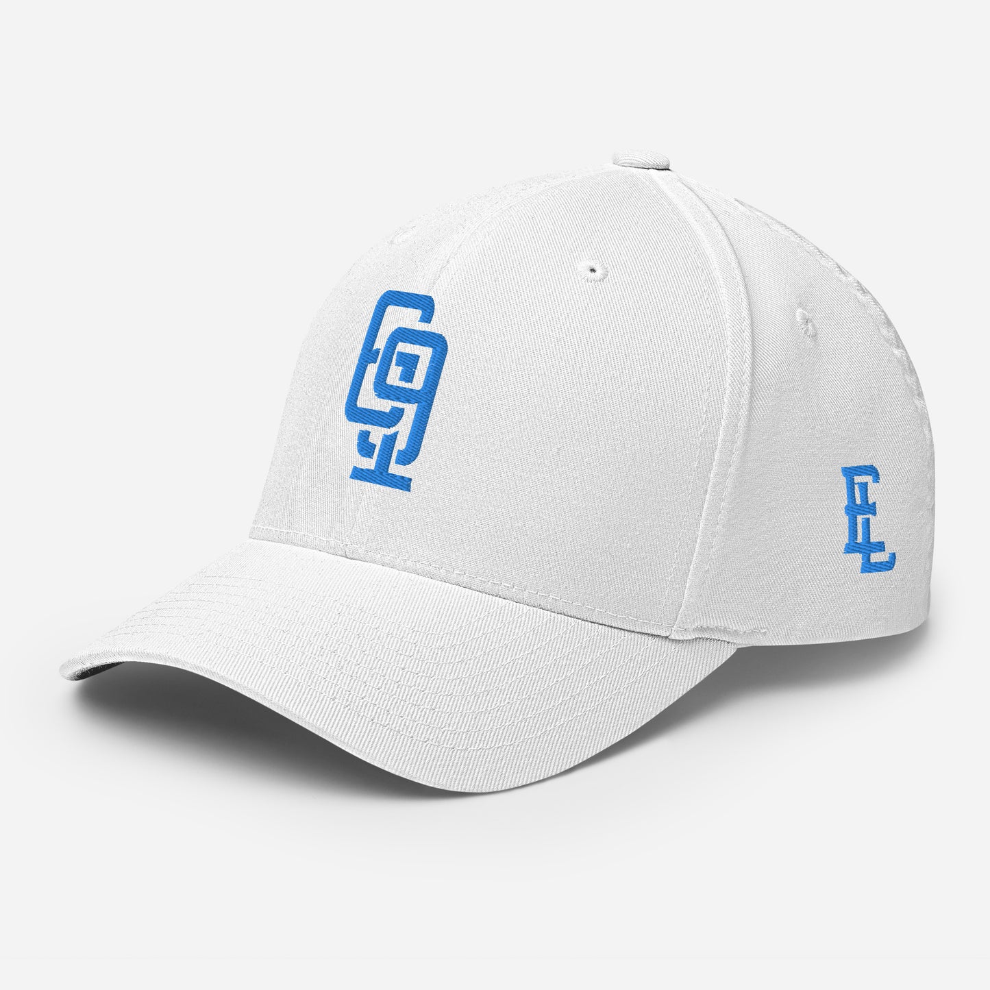 "619" Structured Twill Cap | E Luna Brand ESSENTIAL | 2 Aqua/Teal Thread Logos
