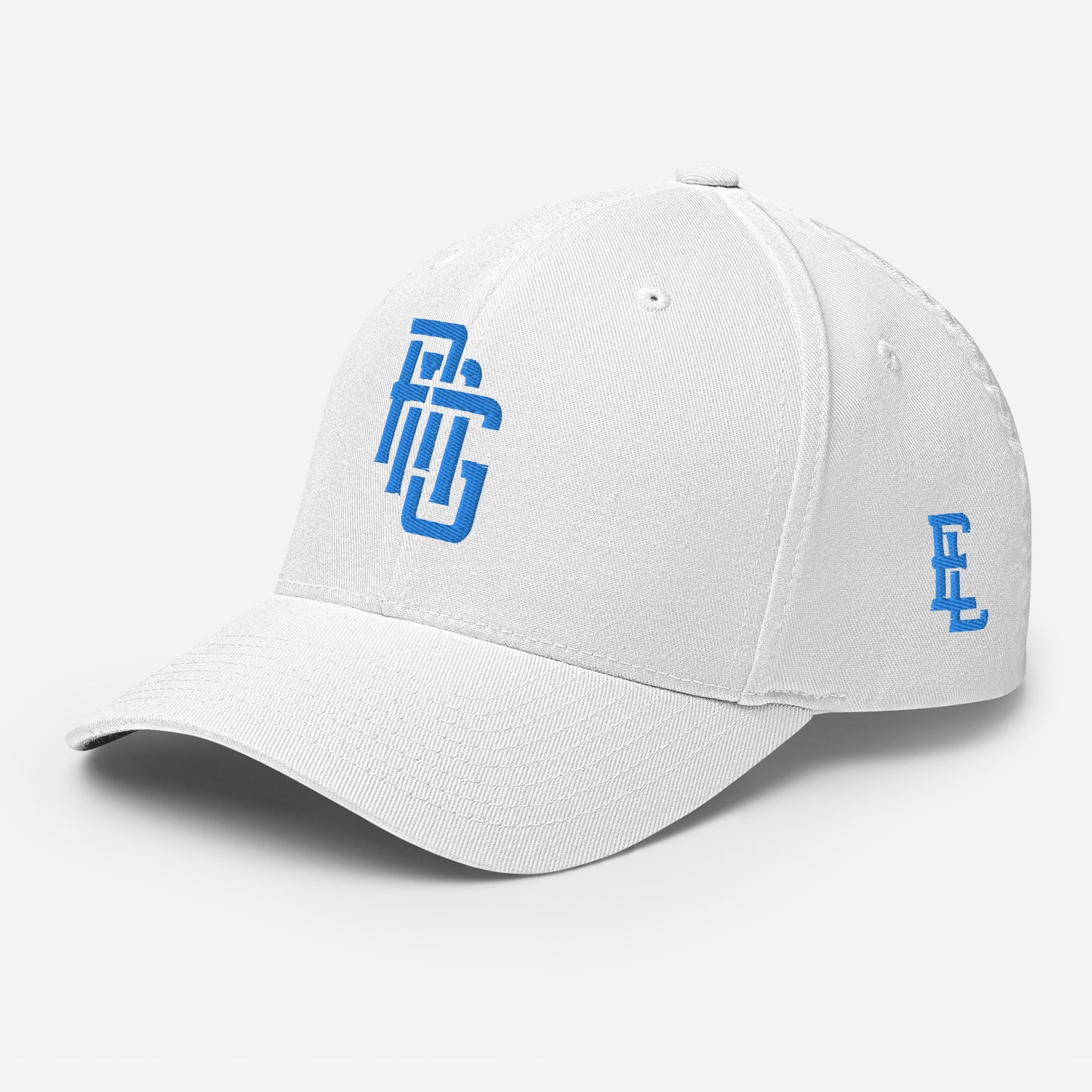 "ANG" Structured Twill Cap | E Luna Brand ESSENTIAL | 2 Aqua/Teal Thread Logos