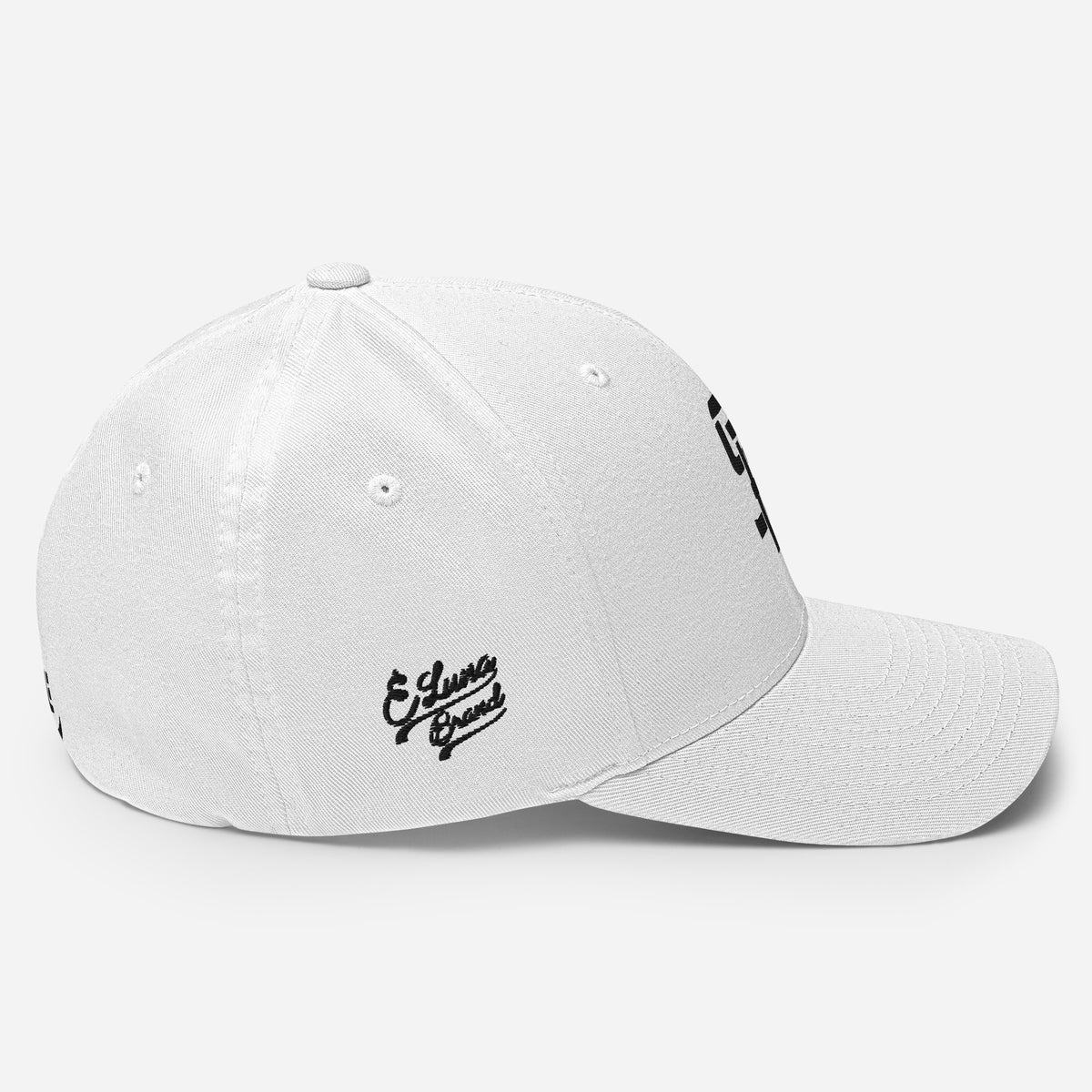 "SAN" Structured Twill Cap | E Luna Brand PREMIUM | 4 Black Thread Logos | 3D Puff Edition