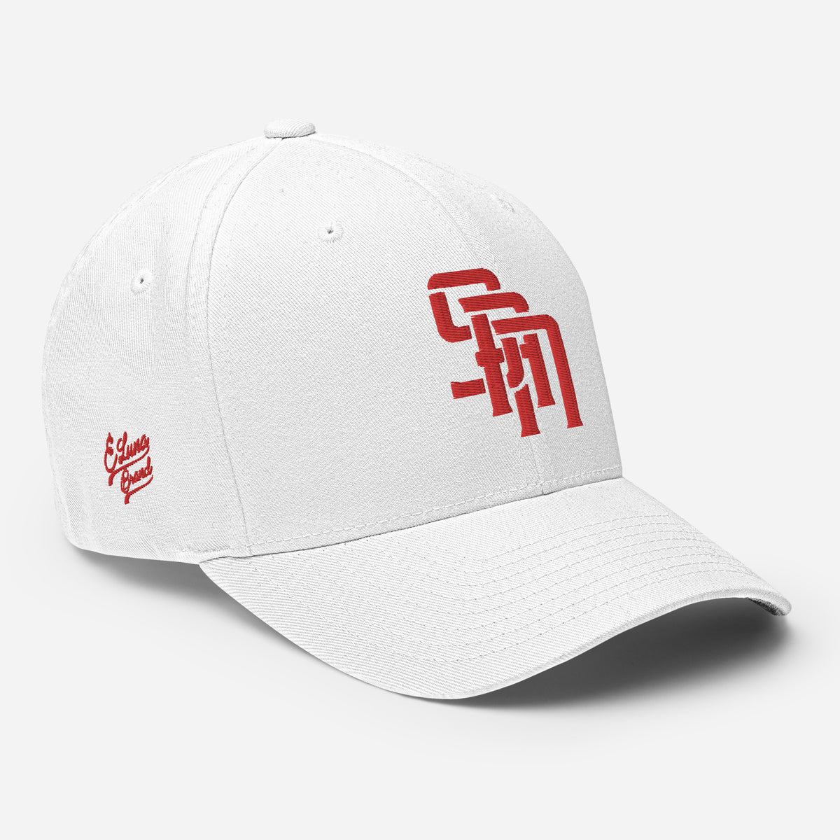 "SAN" Structured Twill Cap | E Luna Brand PREMIUM | 4 Red Thread Logos | 3D Puff Edition