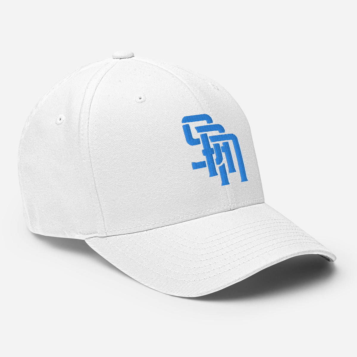 "SAN" Structured Twill Cap | E Luna Brand SELECT | 3 Aqua/Teal Thread Logos | 3D Puff Edition