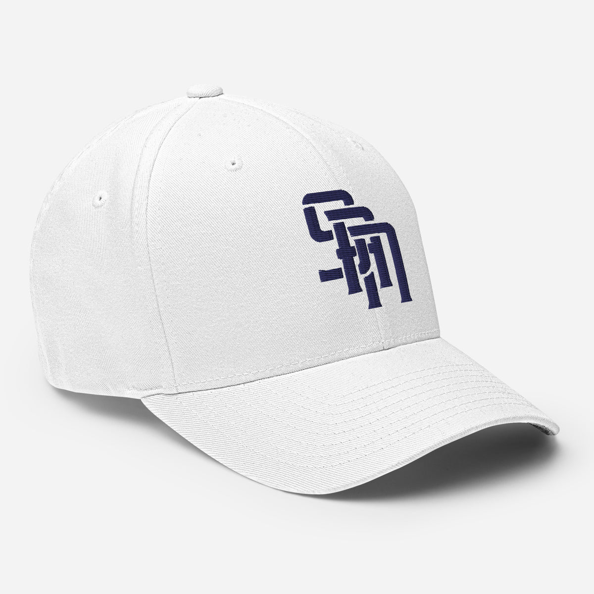 "SAN" Structured Twill Cap | E Luna Brand SELECT | 3 Navy Thread Logos | 3D Puff Edition