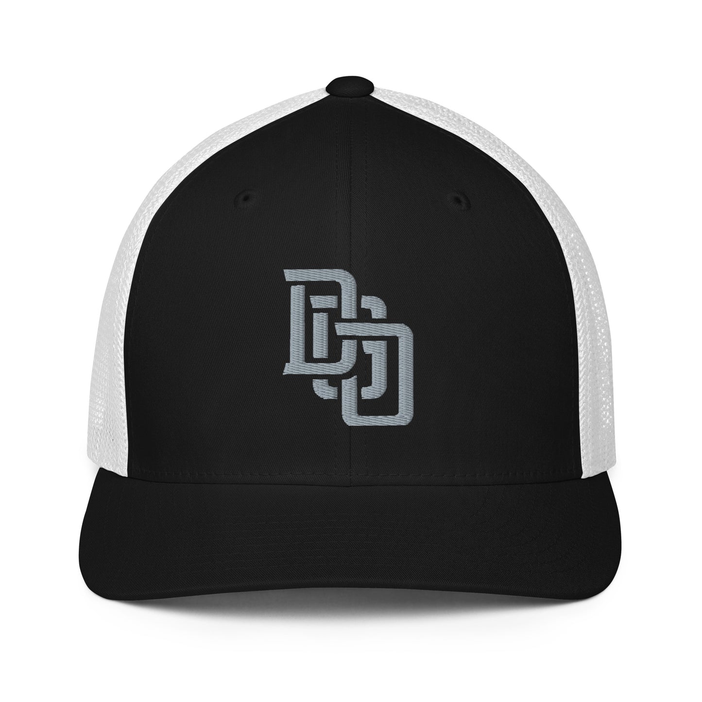 "DGO" Closed-Back Trucker Cap | Flexfit 6511 | E Luna CLASSIC Solocrest 1 Grey Thread Front Logo