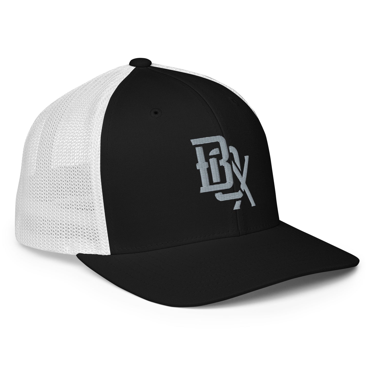 "BOX" Closed-Back Trucker Cap | Flexfit 6511 | E Luna CLASSIC Solocrest 1 Grey Thread Front Logo