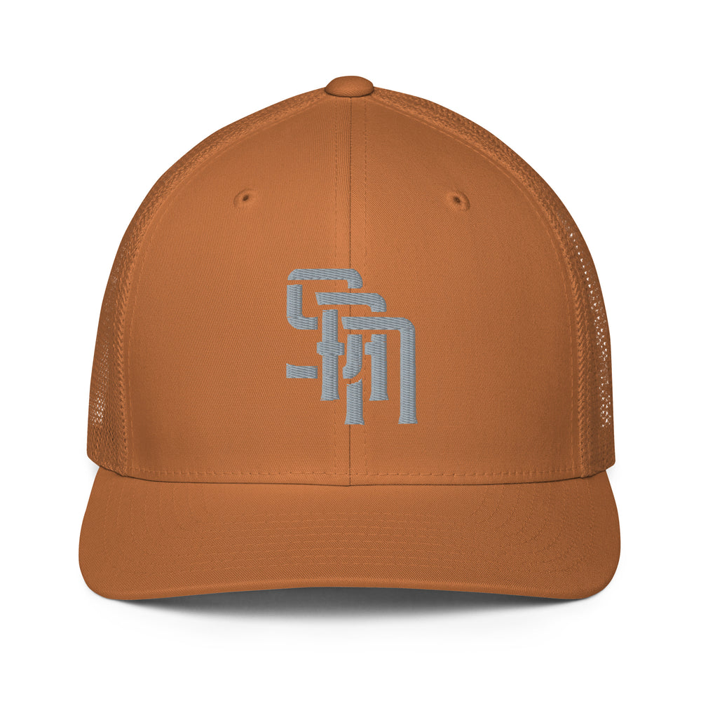 Boné Trucker Fechado "SAN" | E Luna Brand CORE | 1 Logotipo em Fio Cinza