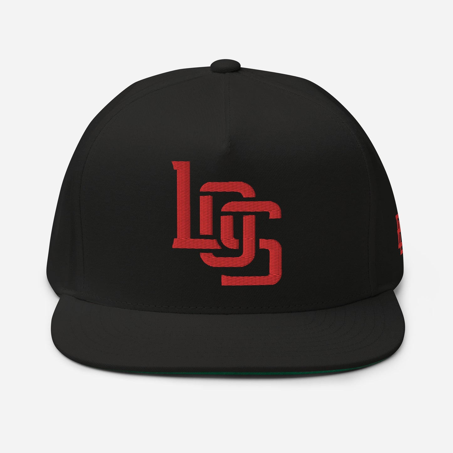 "LOS" Flat Bill Cap | E Luna Brand ESSENTIAL | 2 Red Thread Logos