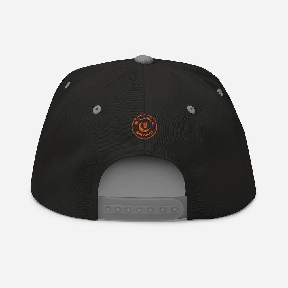 Boné "SAN" Aba Reta | E Luna Brand SELECT | 3 Logotipos com Fio Laranja | Edição 3D Puff