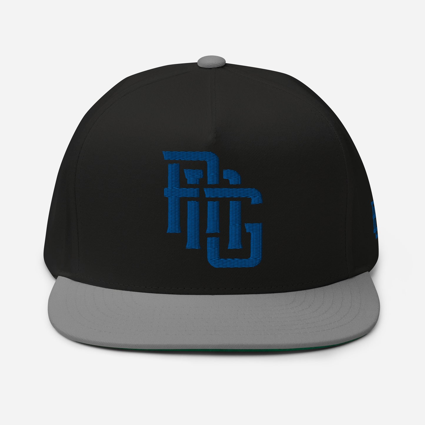 "ANG" Flat Bill Cap | E Luna Brand ESSENTIAL | 2 Royal Thread Logos
