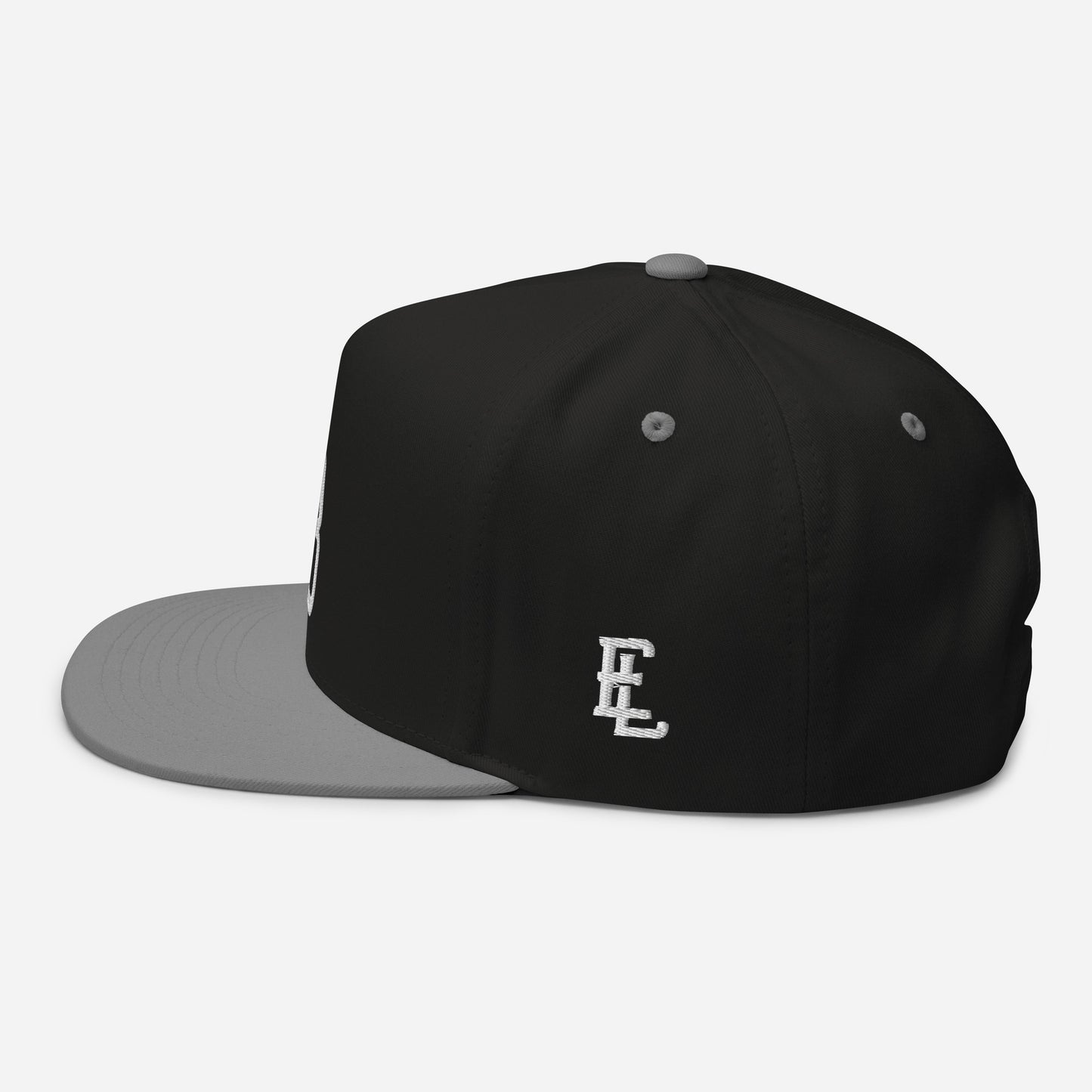 "213" Flat Bill Cap | Yupoong 6007 | E Luna ESSENTIAL Duocrest 2 White Thread Front & Left Side Logos