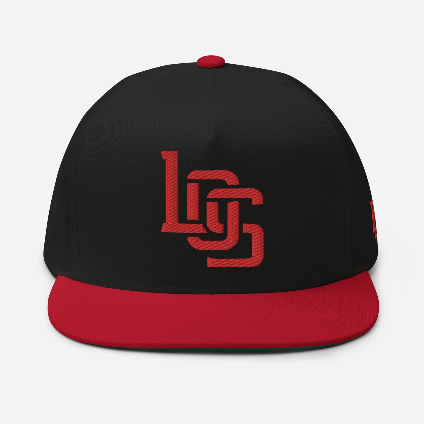"LOS" Flat Bill Cap | E Luna Brand ESSENTIAL | 2 Red Thread Logos