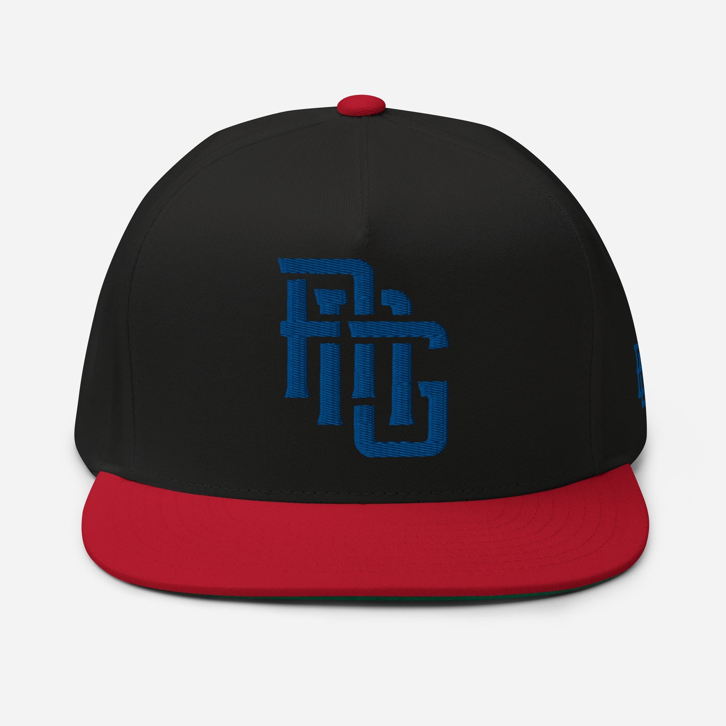 "ANG" Flat Bill Cap | E Luna Brand ESSENTIAL | 2 Royal Thread Logos