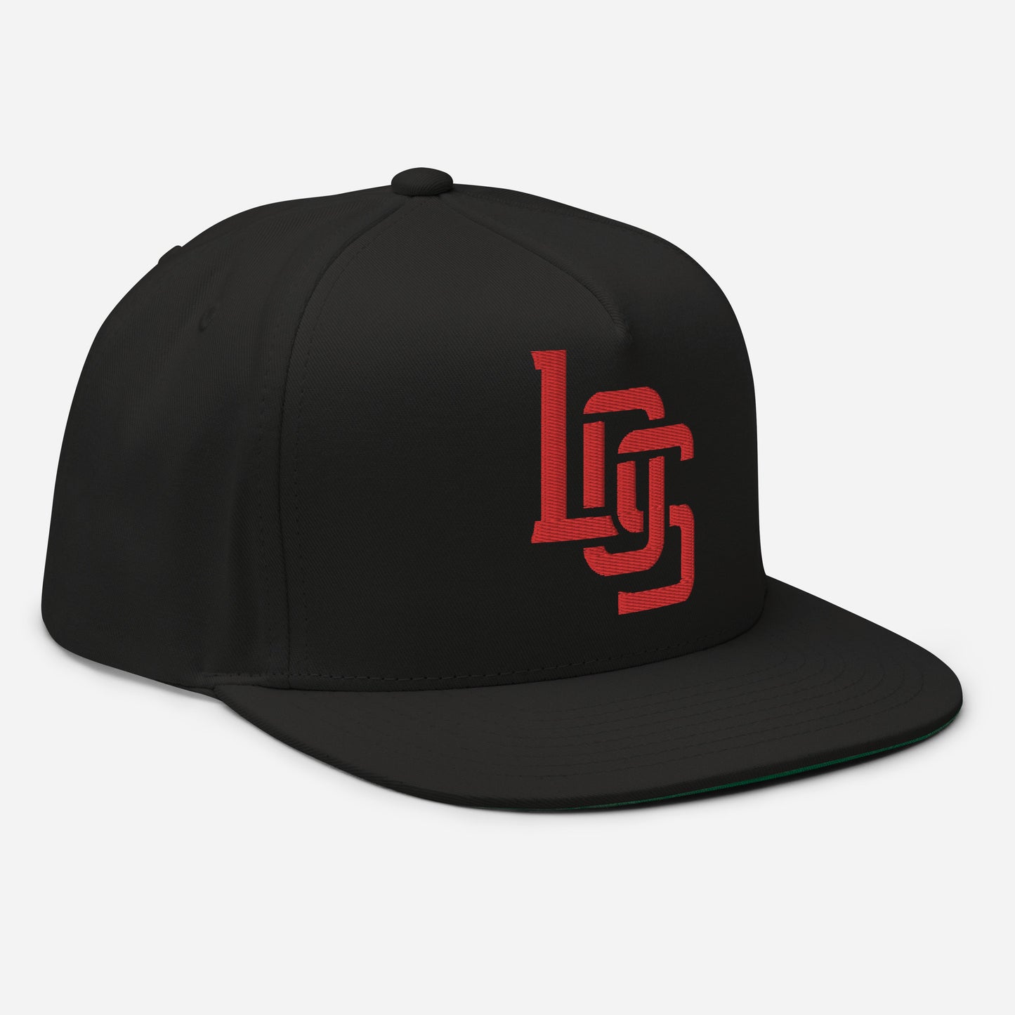 "LOS" Flat Bill Cap | E Luna Brand ESSENTIAL | 2 Red Thread Logos