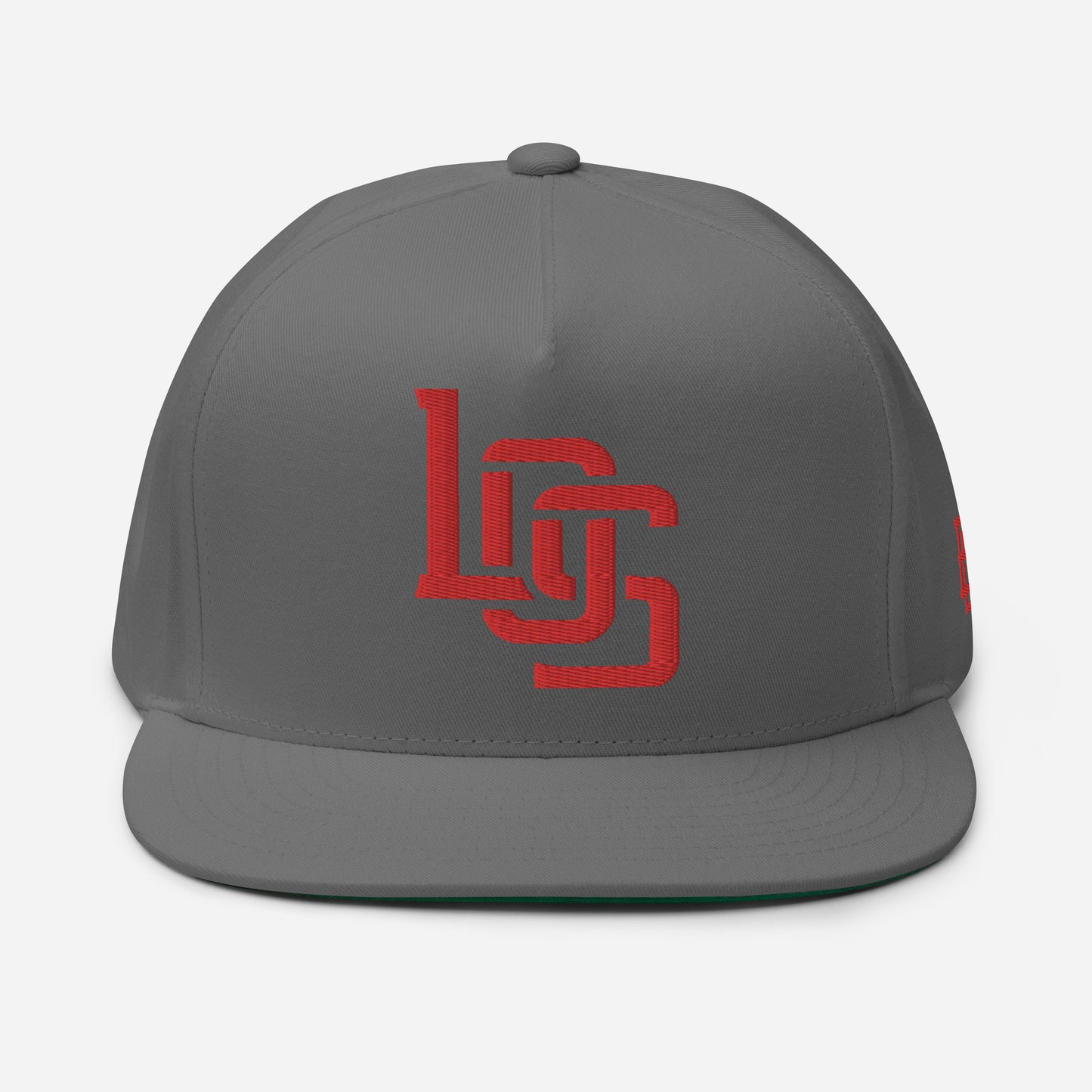 "LOS" Flat Bill Cap | E Luna Brand ESSENTIAL | 2 Red Thread Logos