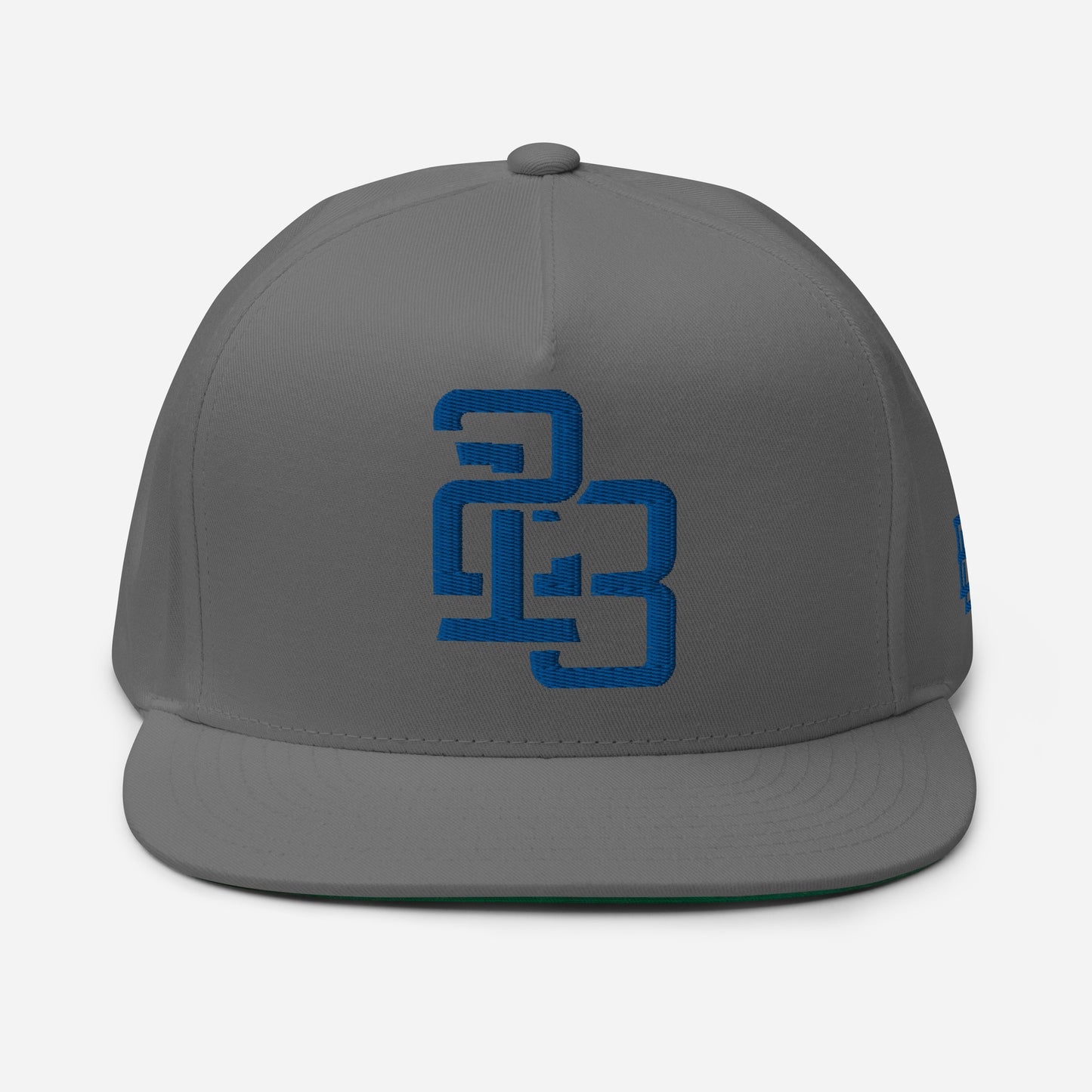 "213" Flat Bill Cap | Yupoong 6007 | E Luna ESSENTIAL Duocrest 2 Royal Thread Front & Left Side Logos