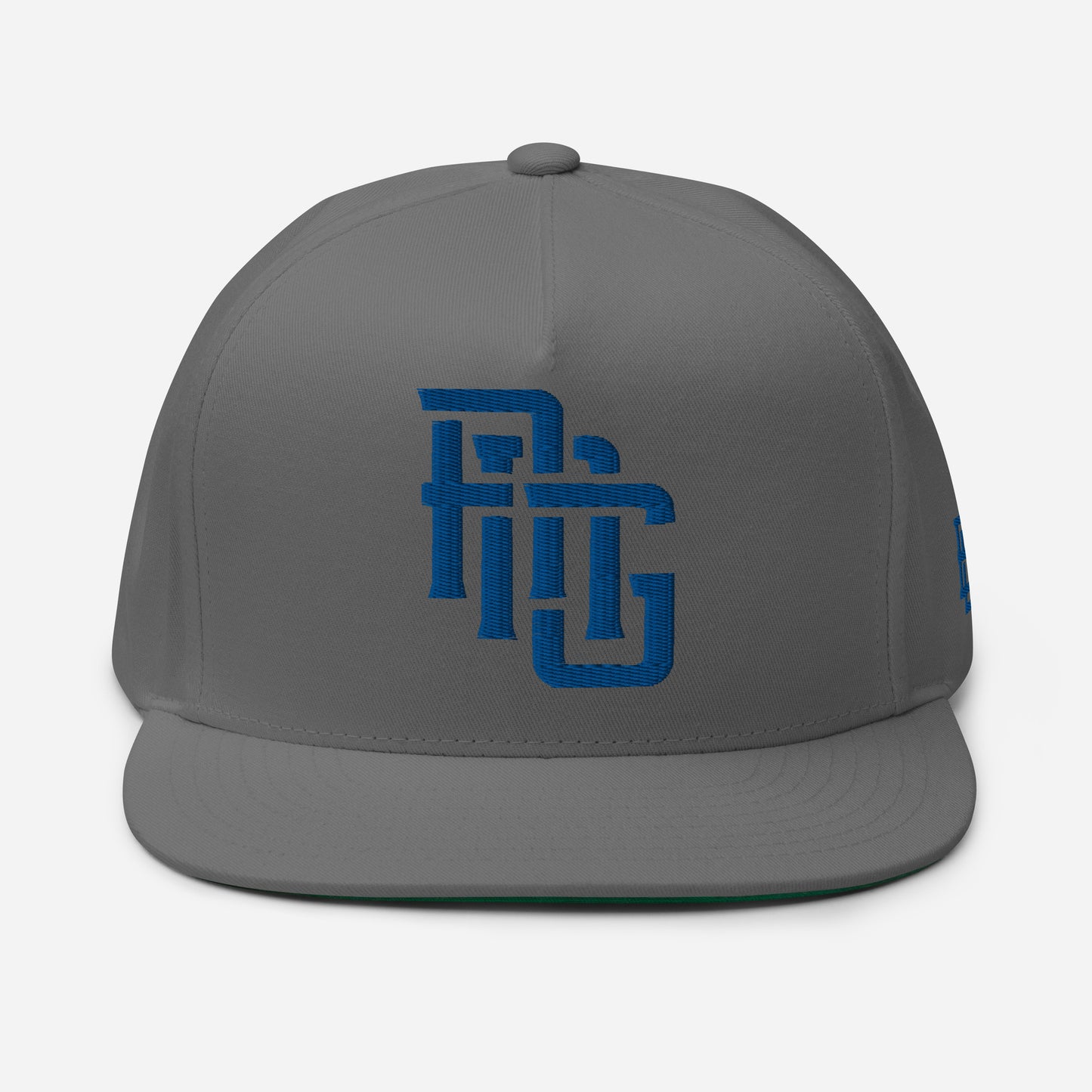 "ANG" Flat Bill Cap | E Luna Brand ESSENTIAL | 2 Royal Thread Logos