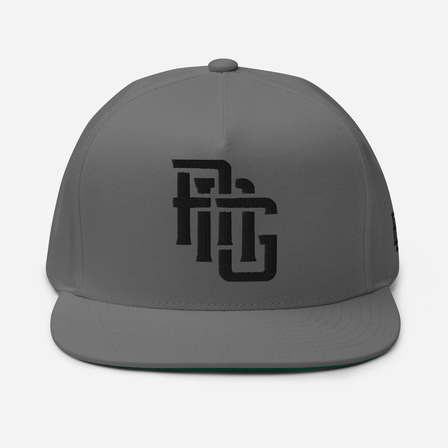 "ANG" Flat Bill Cap | E Luna Brand ESSENTIAL | 2 Black Thread Logos