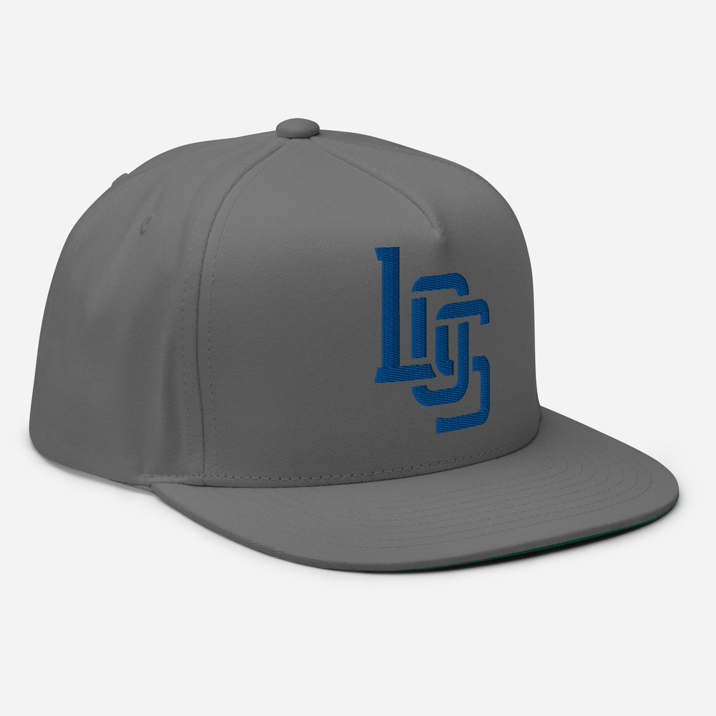 "LOS" Flat Bill Cap | E Luna Brand ESSENTIAL | 2 Royal Thread Logos