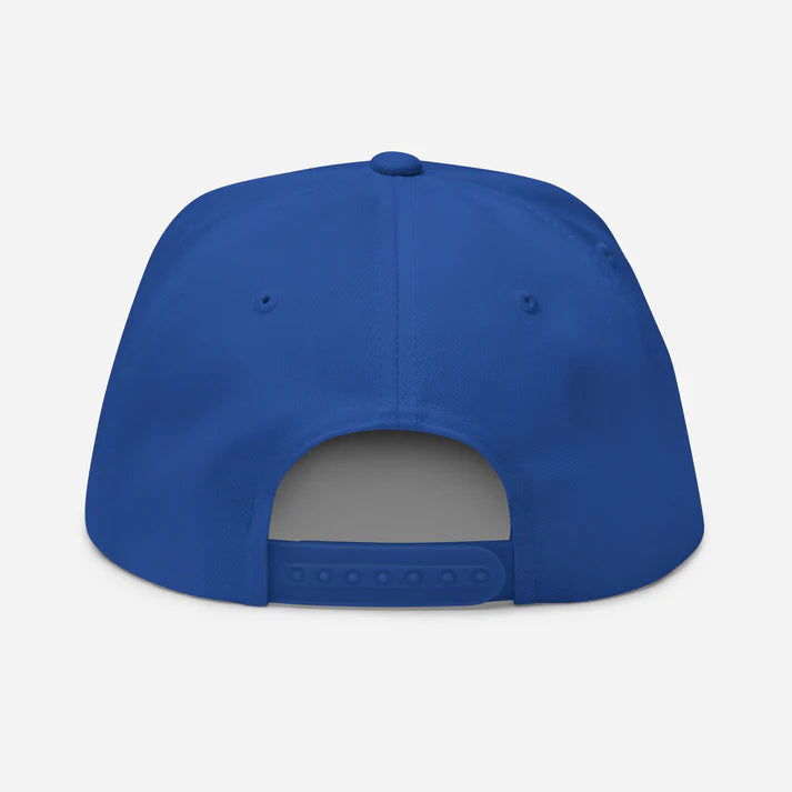 "EL" Flat Bill Cap | E Luna Brand ESSENTIAL | 2 White Thread Logos