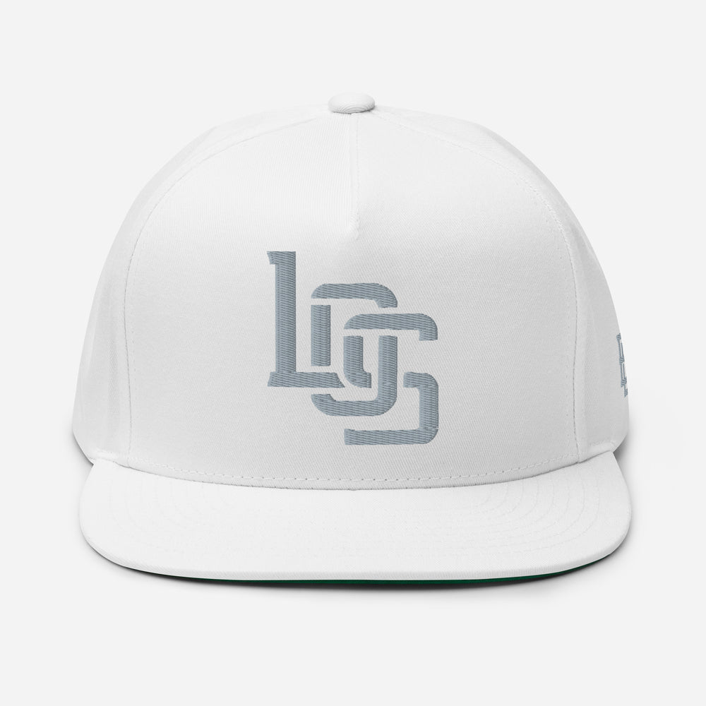 "LOS" Flat Bill Cap | E Luna Brand ESSENTIAL | 2 Grey Thread Logos