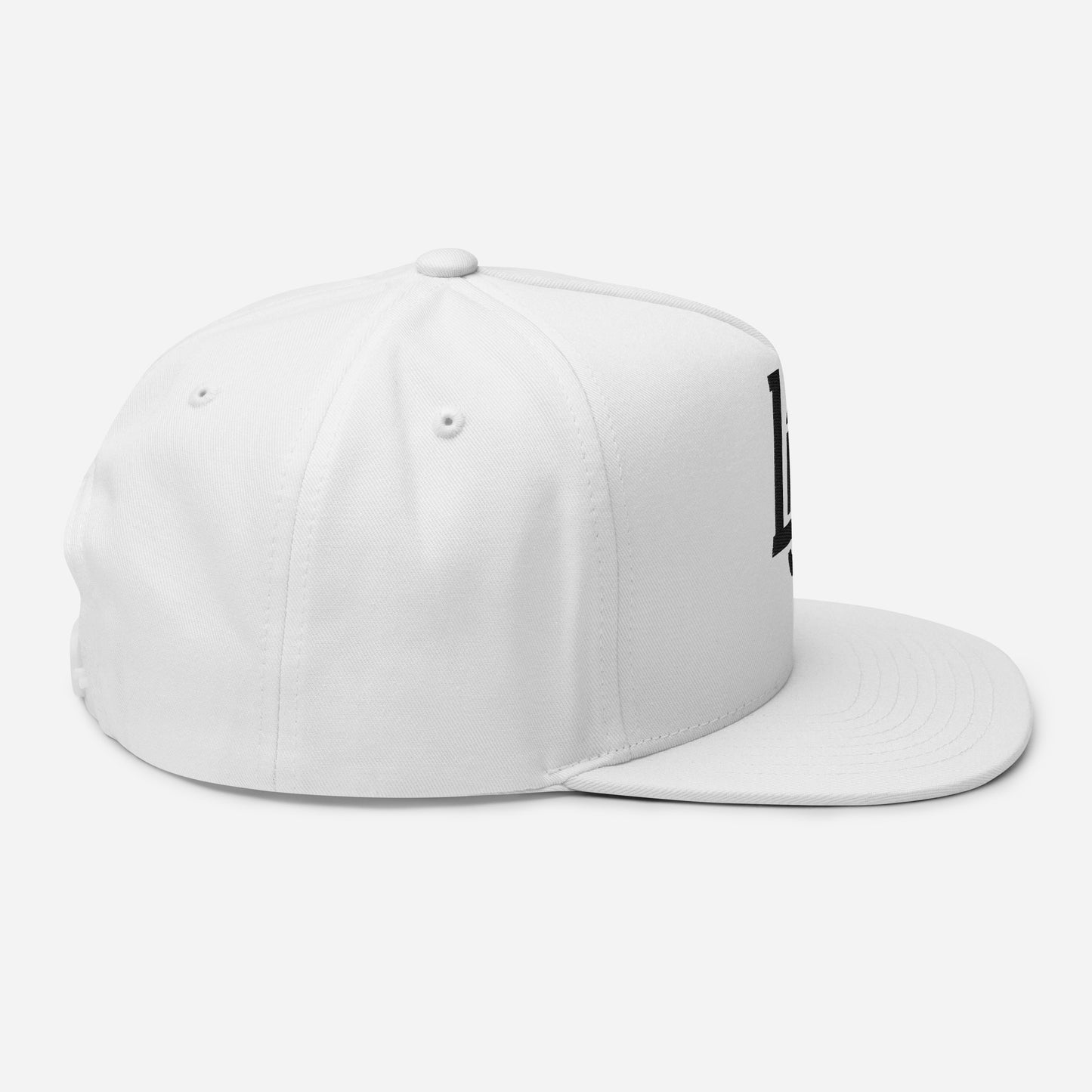 "LOS" Flat Bill Cap | E Luna Brand ESSENTIAL | 2 Black Thread Logos