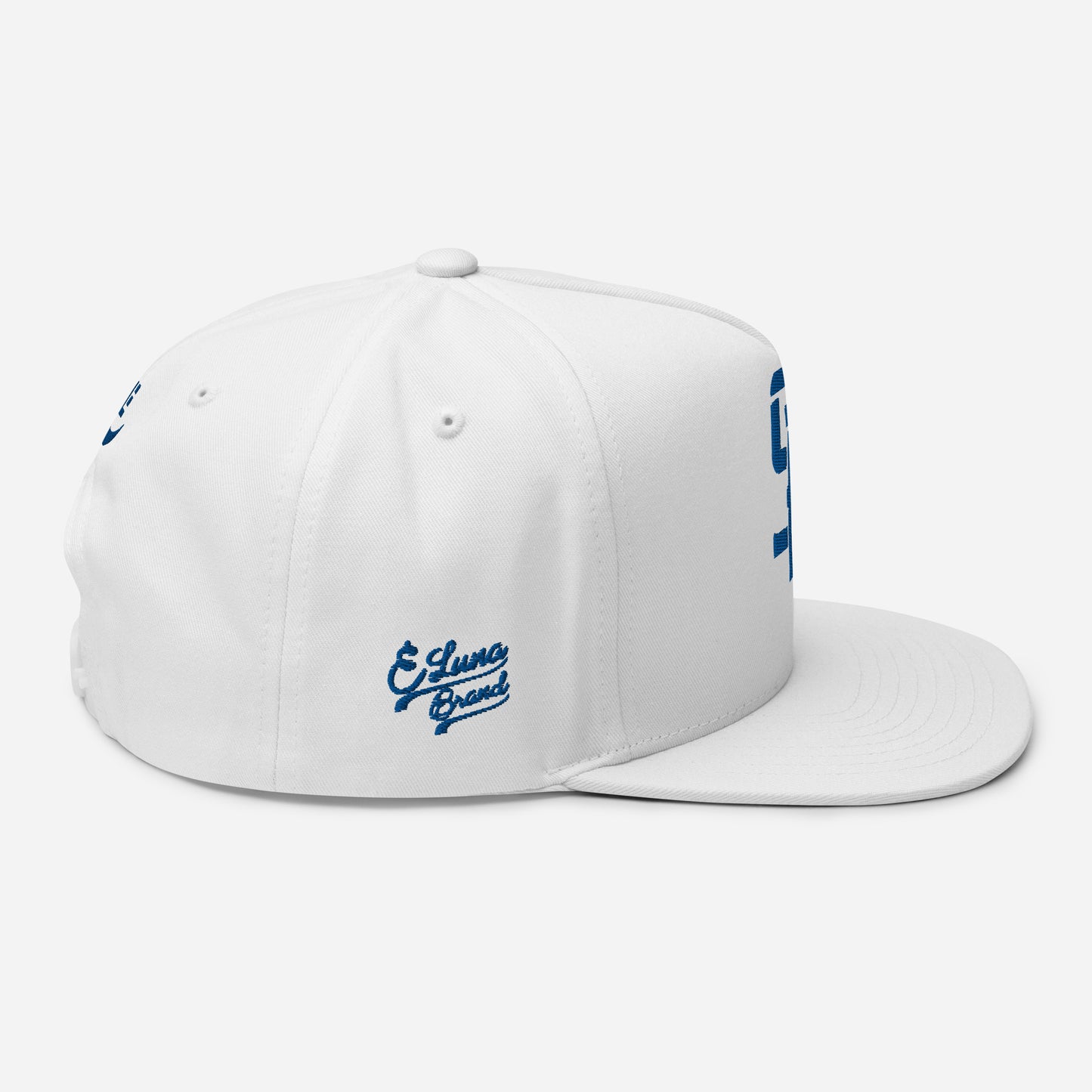 "SAN" Flat Bill Cap | E Luna Brand PREMIUM | 4 Royal Thread Logos | 3D Puff Edition