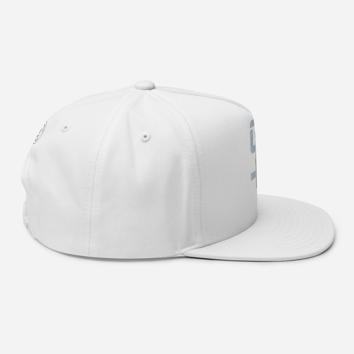 "SAN" Flat Bill Cap | E Luna Brand SELECT | 3 Grey Thread Logos | 3D Puff Edition