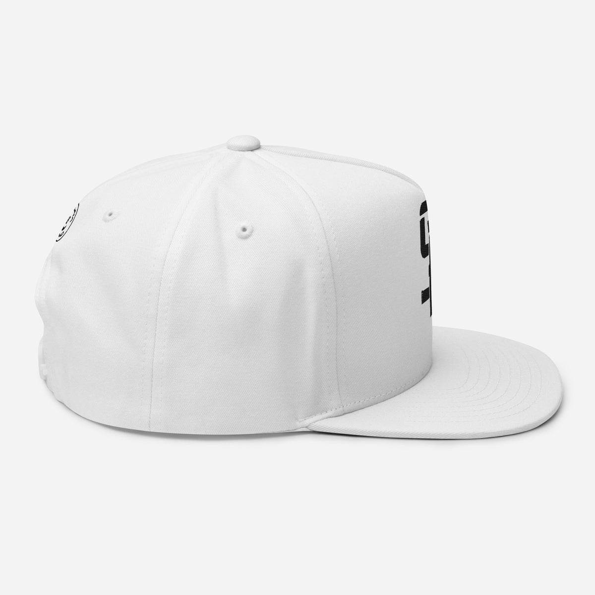 "SAN" Flat Bill Cap | E Luna Brand SELECT | 3 Black Thread Logos | 3D Puff Edition