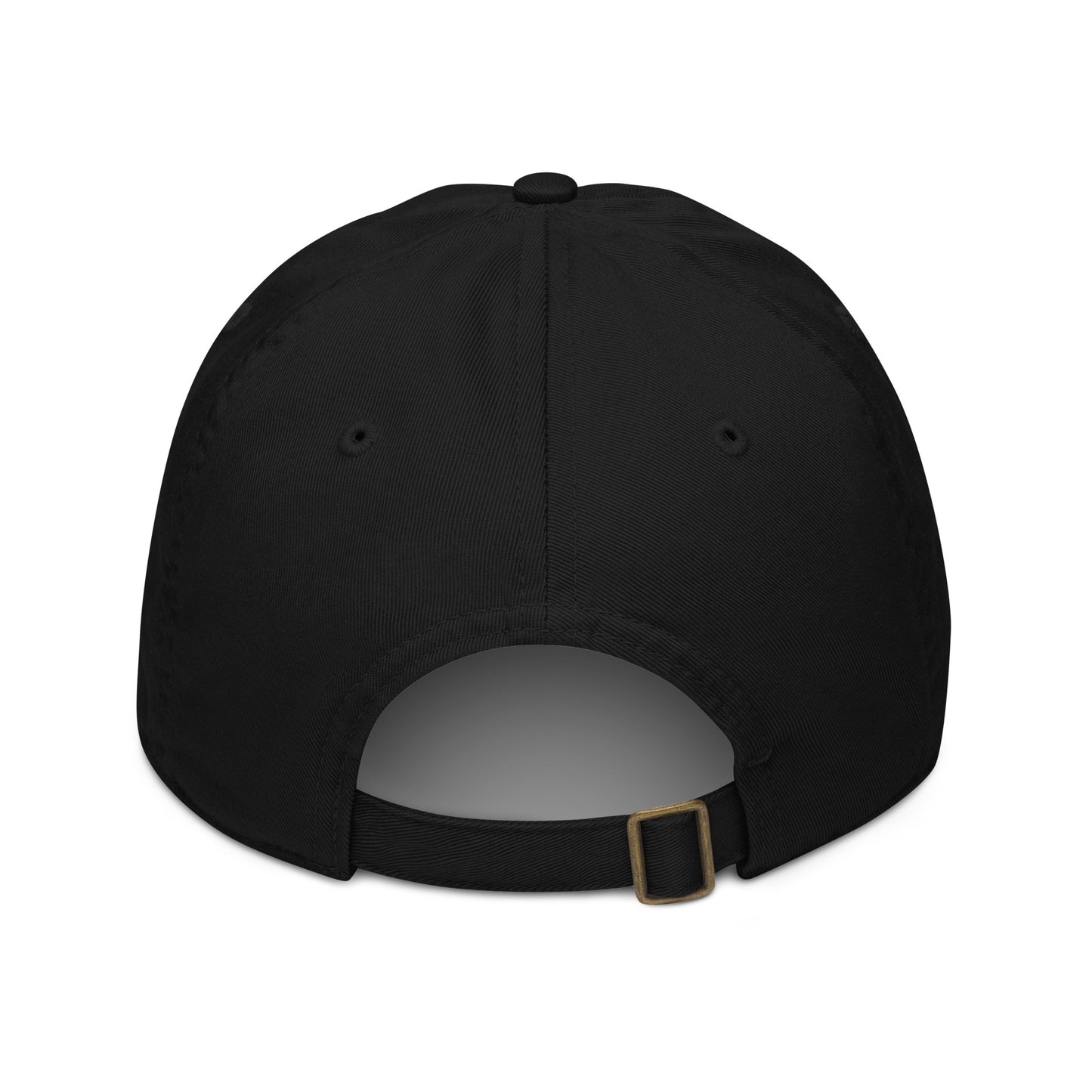 "DGO" Organic Baseball Cap | Econscious EC7000 | E Luna Brand ESSENTIAL Duocrest 2 Red Thread Logos: Front & Left
