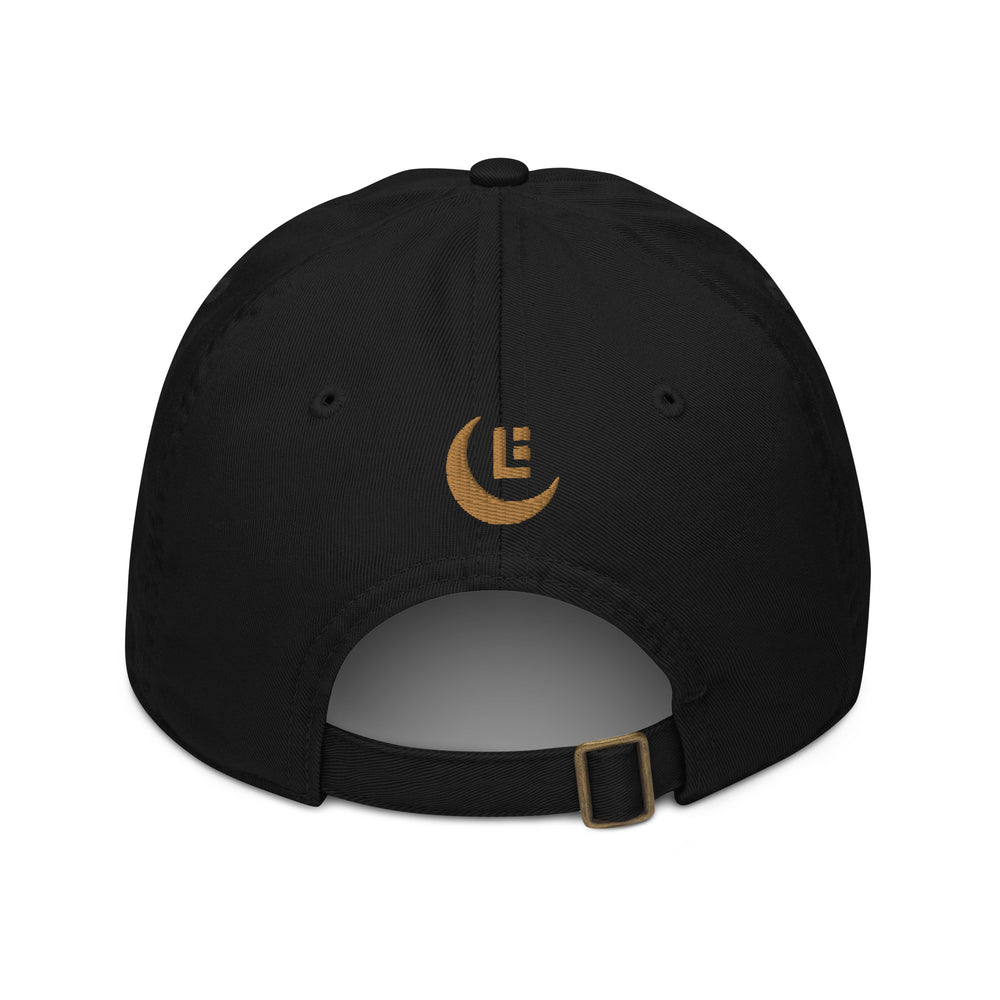 Boné de Beisebol Orgânico "SAN" | E Luna Brand PREMIUM | 4 Logotipos em Fio Dourado Antigo | Edição 3D Puff