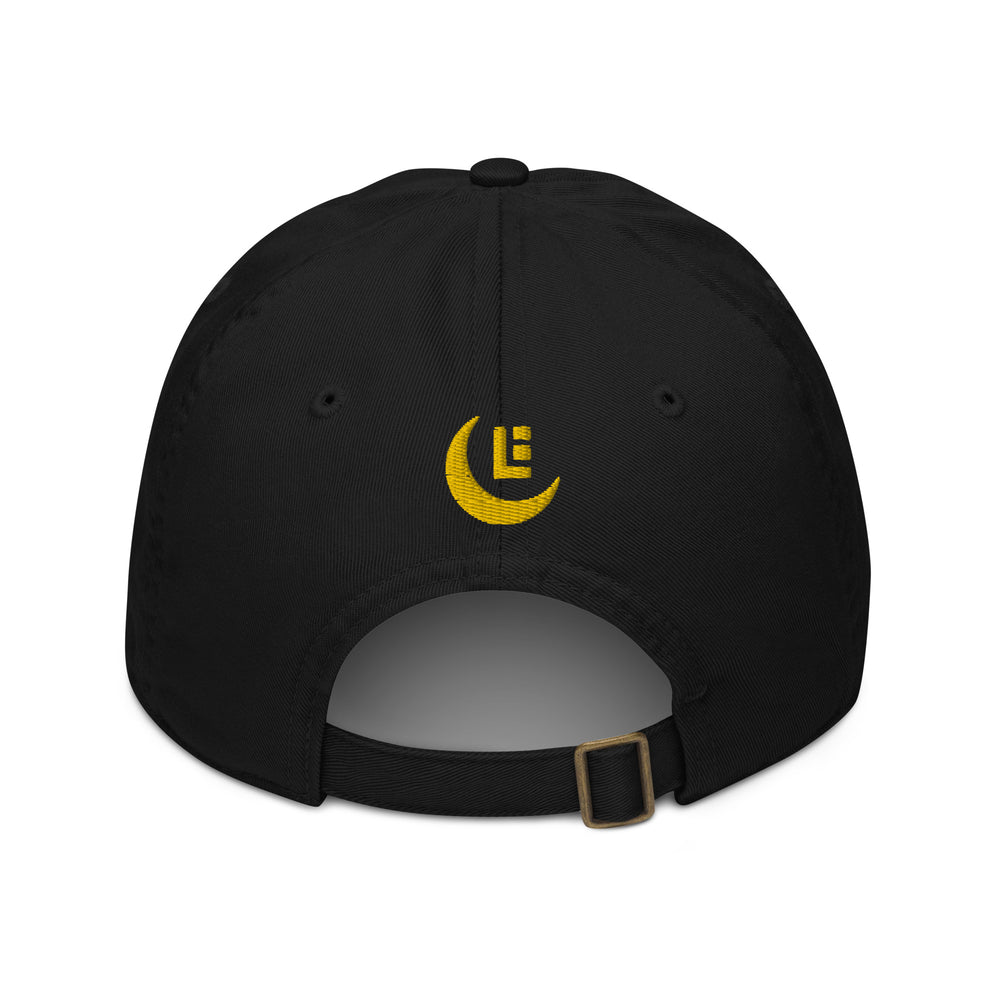 Gorra de béisbol orgánica "SAN" | E Luna Brand PREMIUM | 4 logotipos de hilo dorado | Edición 3D Puff