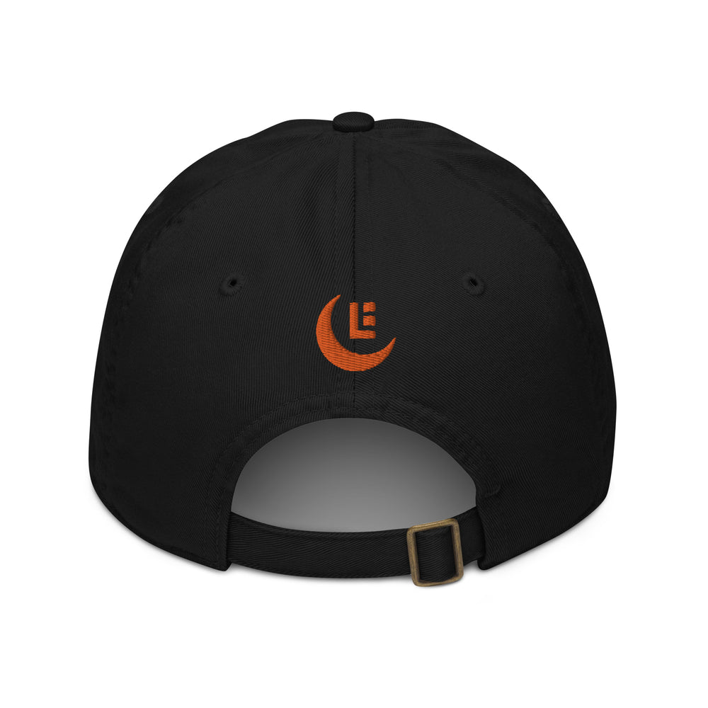 Gorra de béisbol orgánica "SAN" | E Luna Brand PREMIUM | 4 logotipos con hilo naranja | Edición 3D Puff