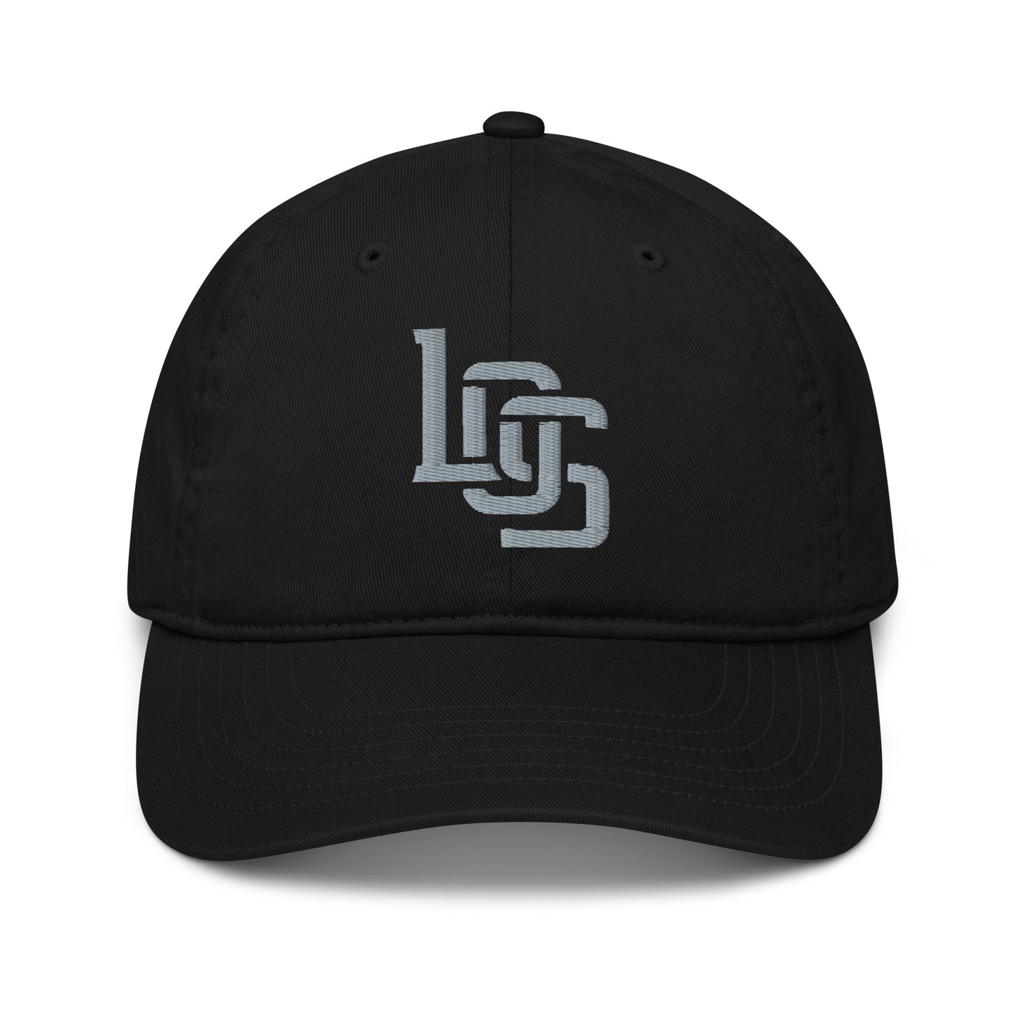 "LOS" Organic Baseball Cap | E Luna Brand ESSENTIAL | 2 Grey Thread Logos