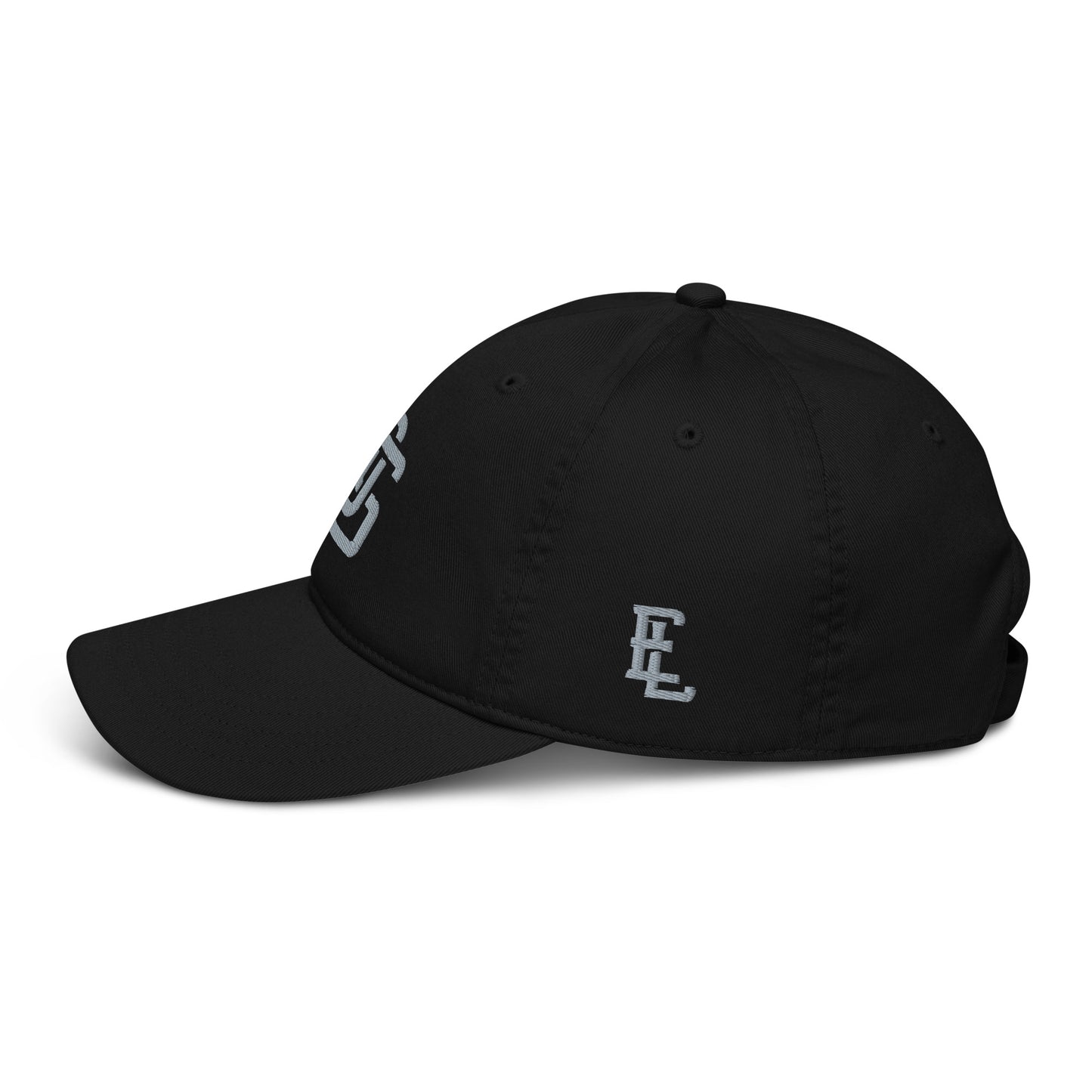 "LOS" Organic Baseball Cap | E Luna Brand ESSENTIAL | 2 Grey Thread Logos